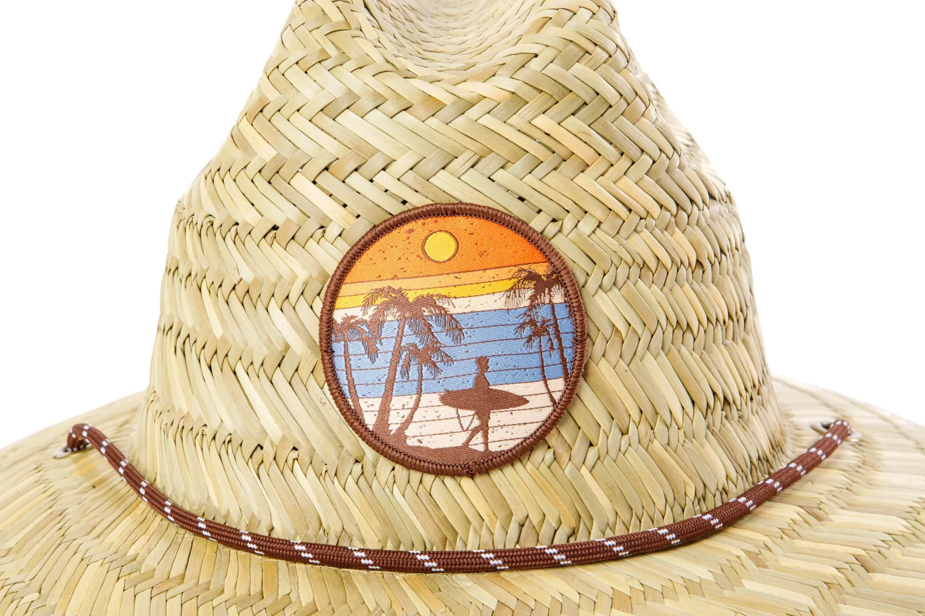 Men's Straw Lifeguard with Vintage Surf Patch sold by San Diego Hat Company product image thumbnail 3