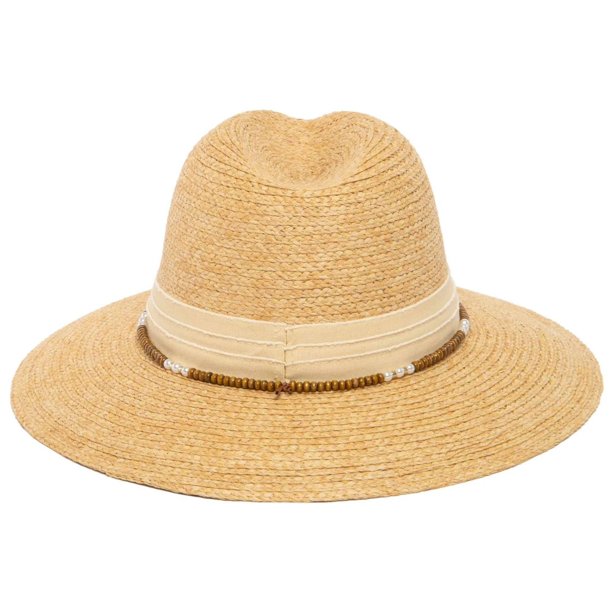 Coco - Fedora with Wood Beaded Chain sold by San Diego Hat Company product image thumbnail 2