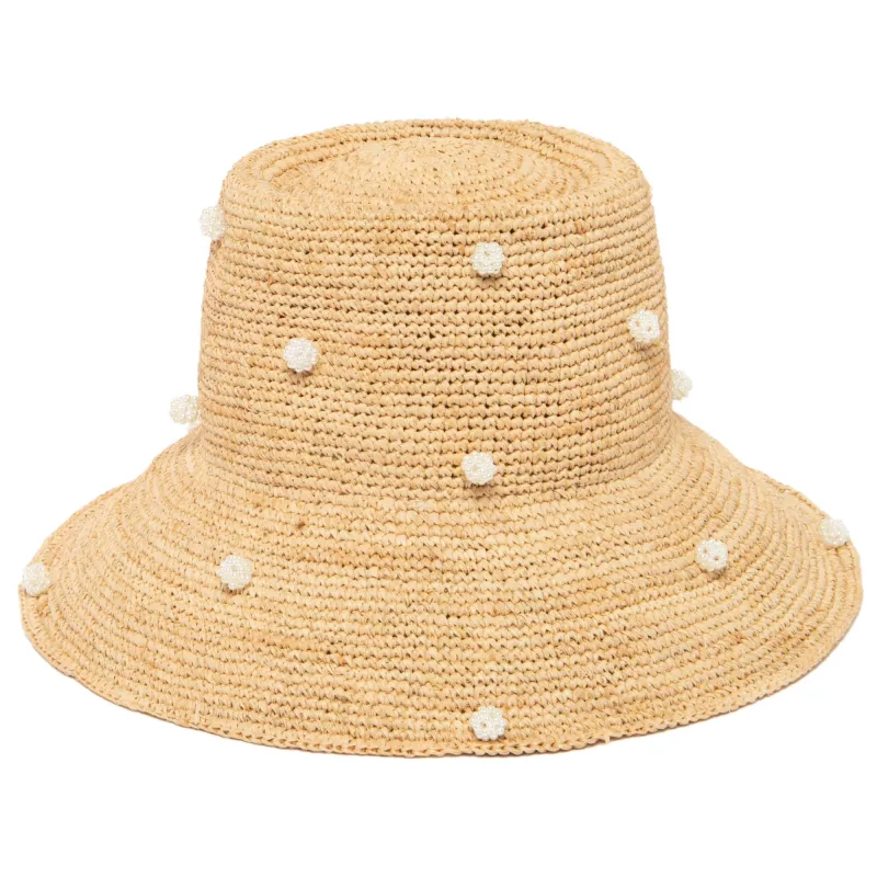 Perla - Crochet Raffia Bell Bucket Hat sold by San Diego Hat Company
