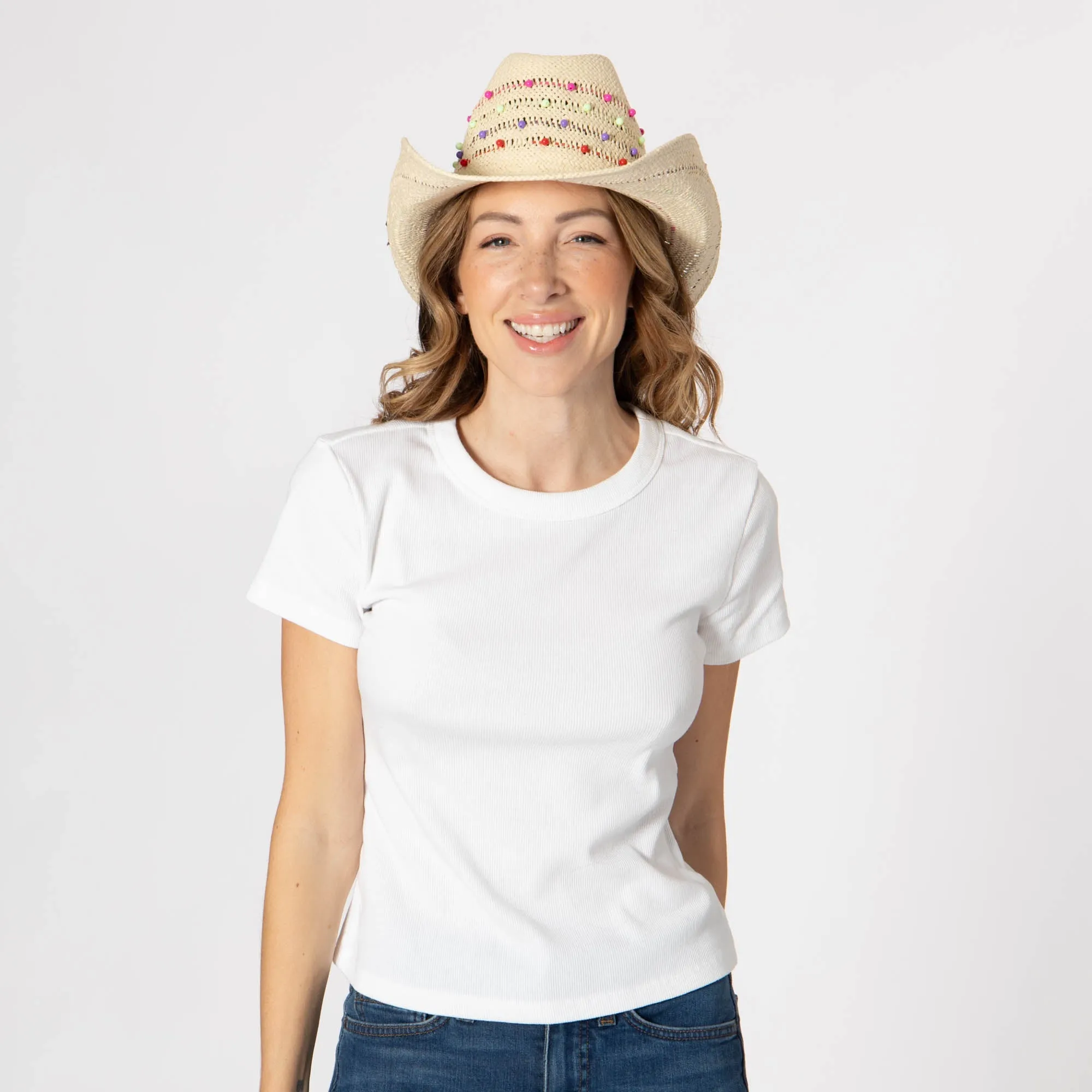 Santa Cruz - Woven Toyo Straw Cowboy sold by San Diego Hat Company product image thumbnail 5