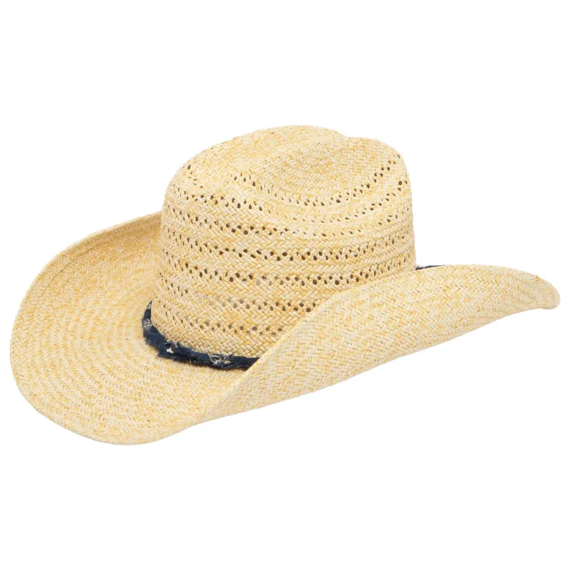 Annie - Woven Toyo Straw Cowboy with Wire Brim sold by San Diego Hat Company
