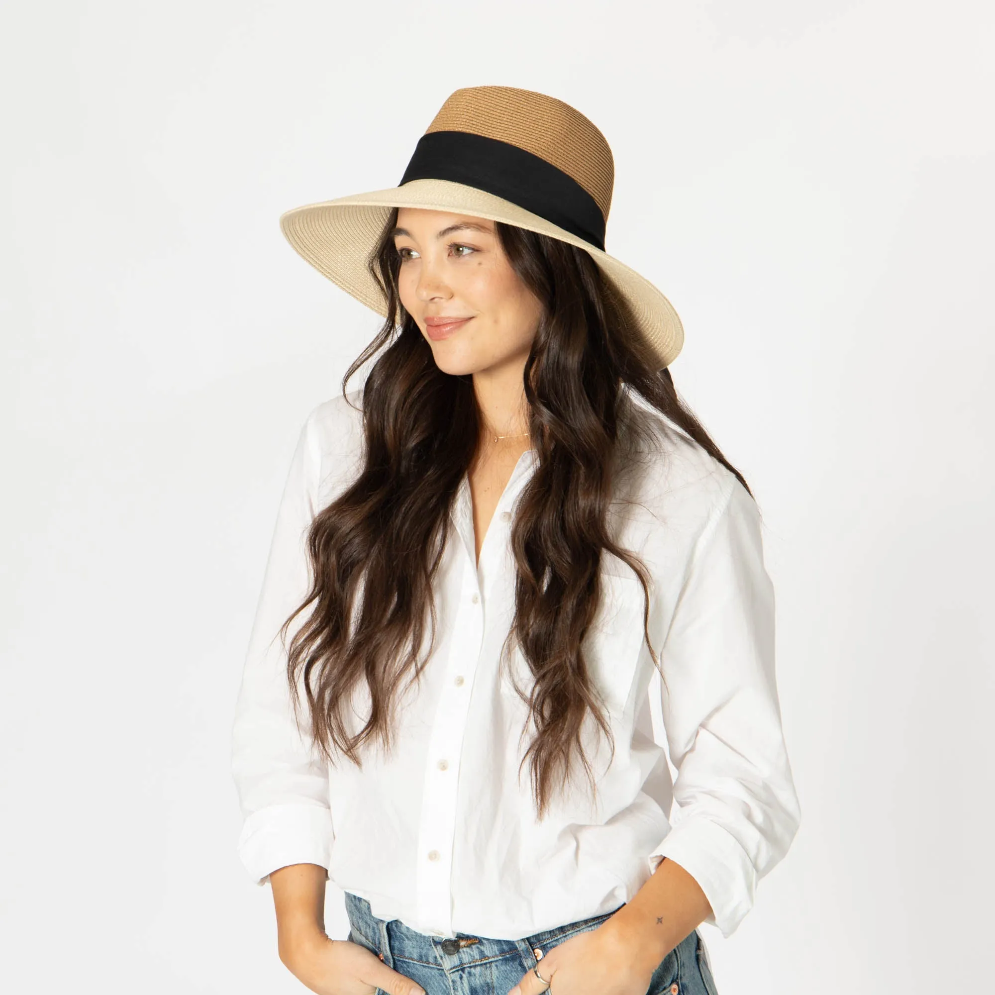 Paola - Ultrabraid Two Tone Fedora sold by San Diego Hat Company product image thumbnail 4