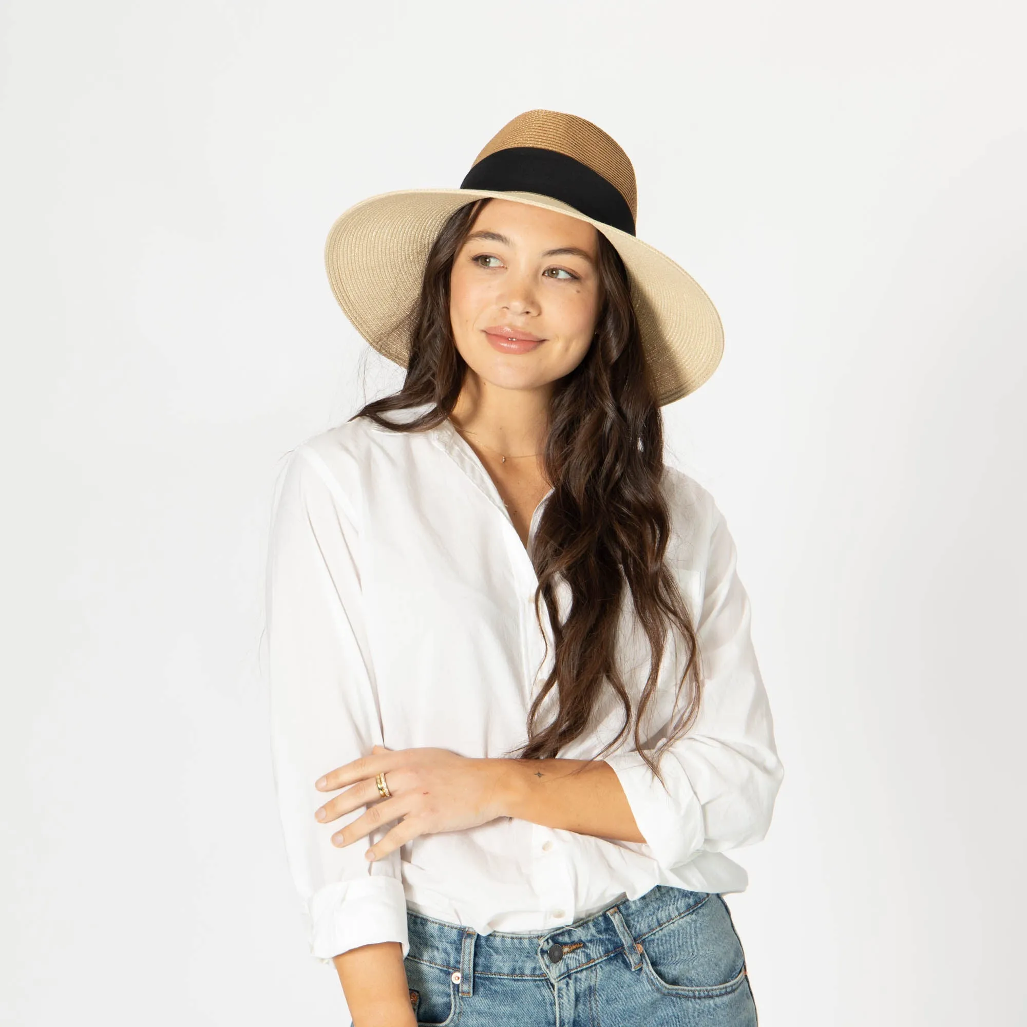 Paola - Ultrabraid Two Tone Fedora sold by San Diego Hat Company product image thumbnail 2