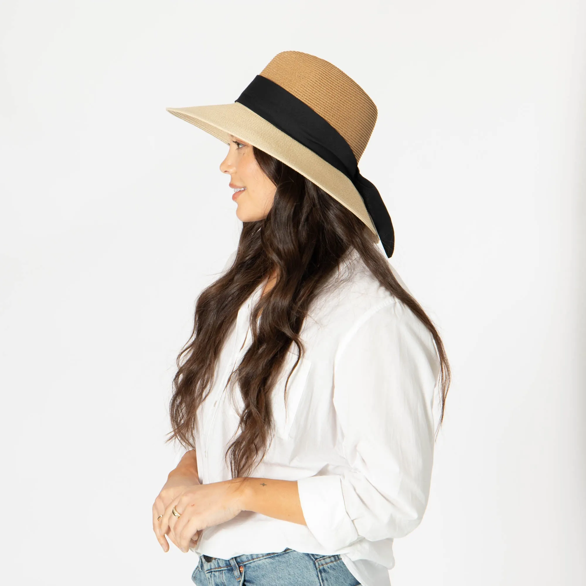 Paola - Ultrabraid Two Tone Fedora sold by San Diego Hat Company product image thumbnail 3