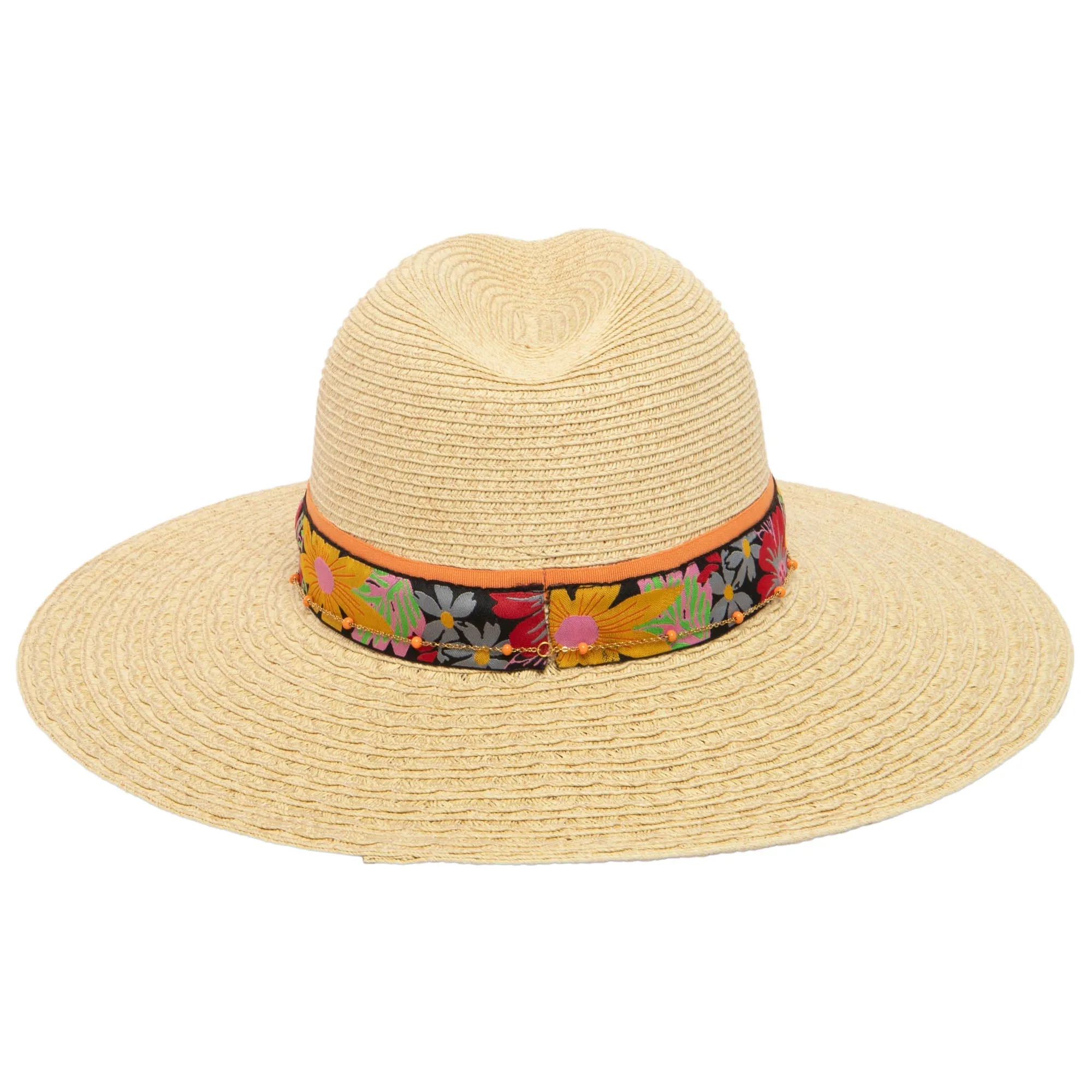 Flora - Mixed Ultrabraid Fedora with Floral Band sold by San Diego Hat Company product image thumbnail 2