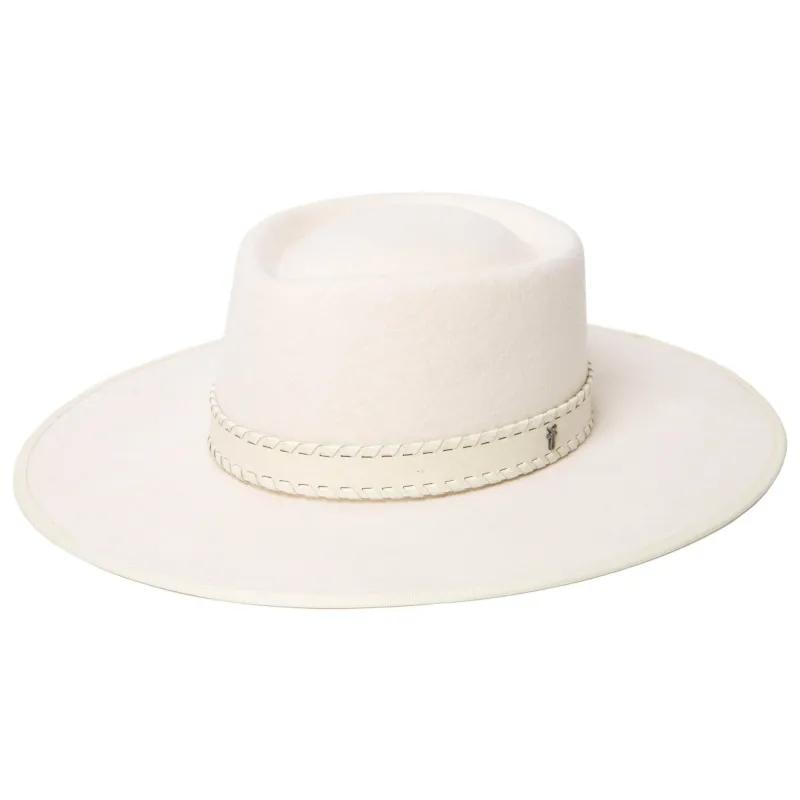 Wool Fedora with Tonal Leather Band by FRYE made by Frye