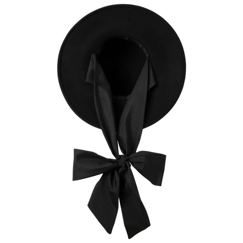 Stella - Wool Felt Floppy Hat with Eleongated Chin Ties (WFH8255) made by San Diego Hat Company