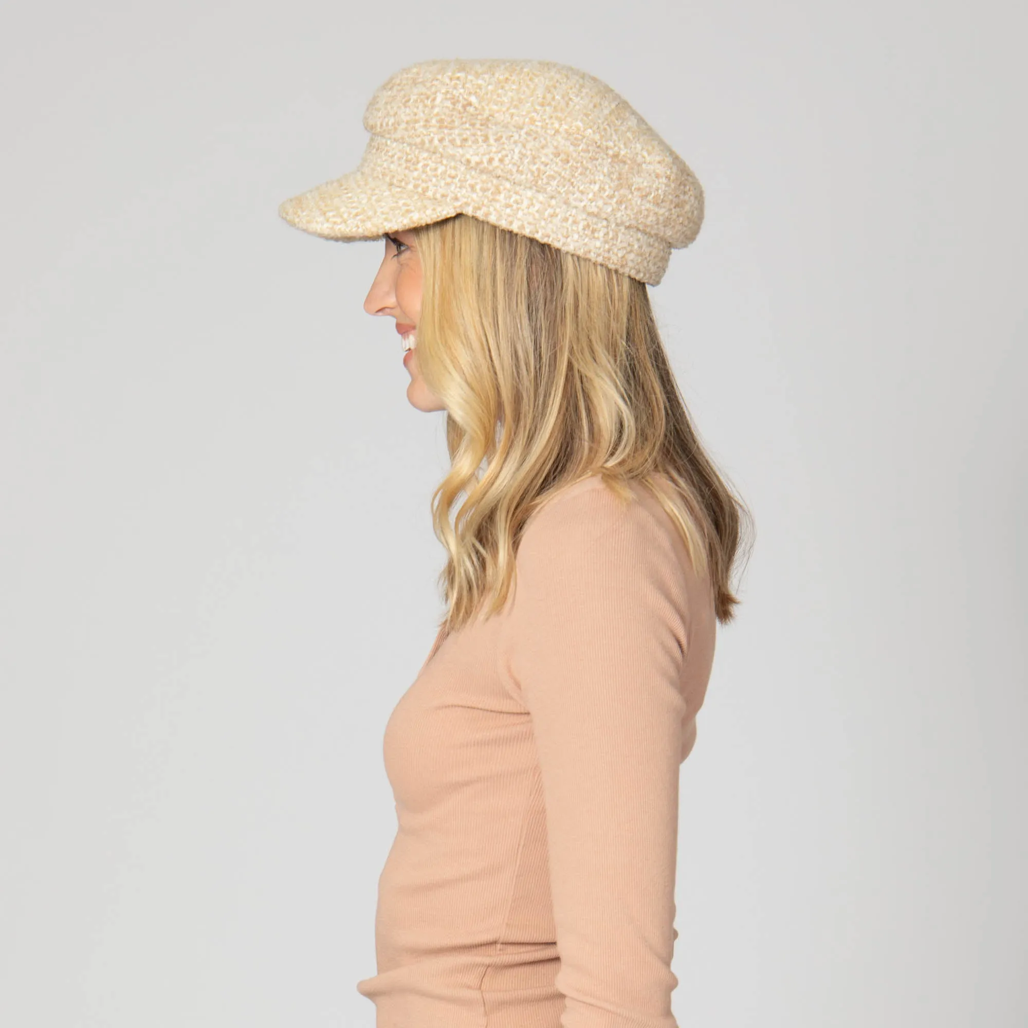 Nine to Five - Wool Blend Tweed Cabbie Hat sold by San Diego Hat Company product image thumbnail 4