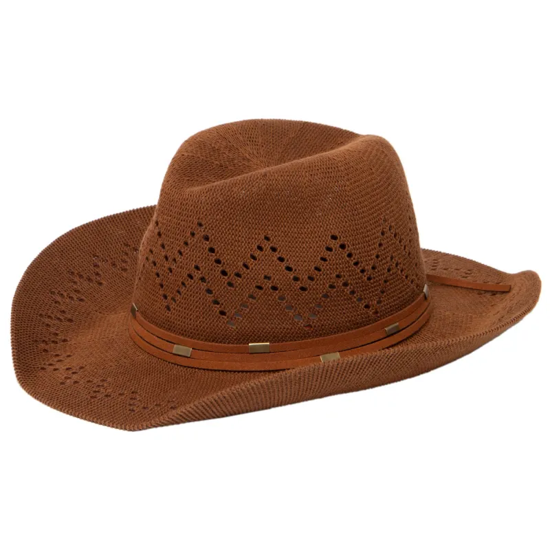 Nash - Ventilated Crown Cowboy with Wrapped Suede Band sold by San Diego Hat Company