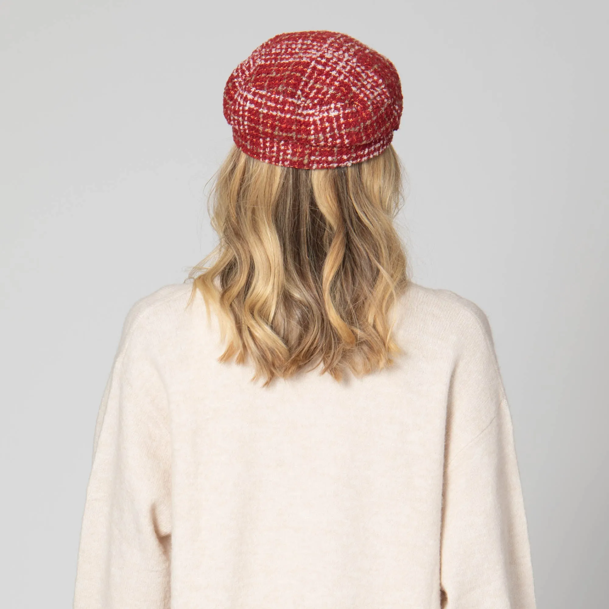 Emmy Lou - Cut & Sew Tweed Cabbie Hat sold by San Diego Hat Company product image thumbnail 5