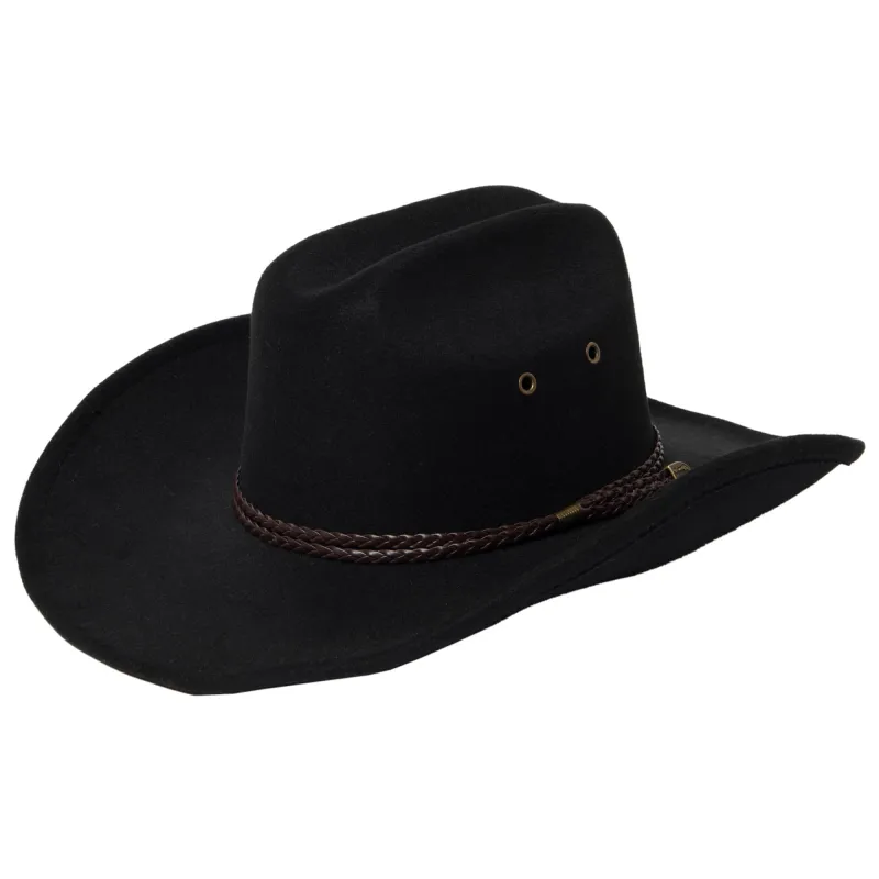Dwight - Cattleman's Crease Cowboy with Leather Band and Brass Gromets sold by San Diego Hat Company