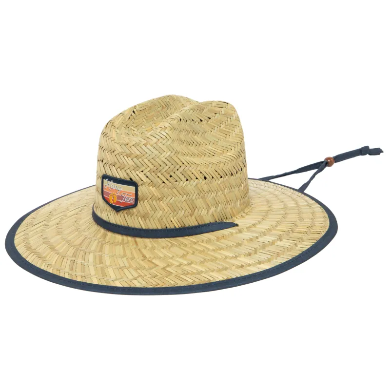 Tubular - Lifeguard Hat with Striped Under Brim by Hang Ten sold by San Diego Hat Company