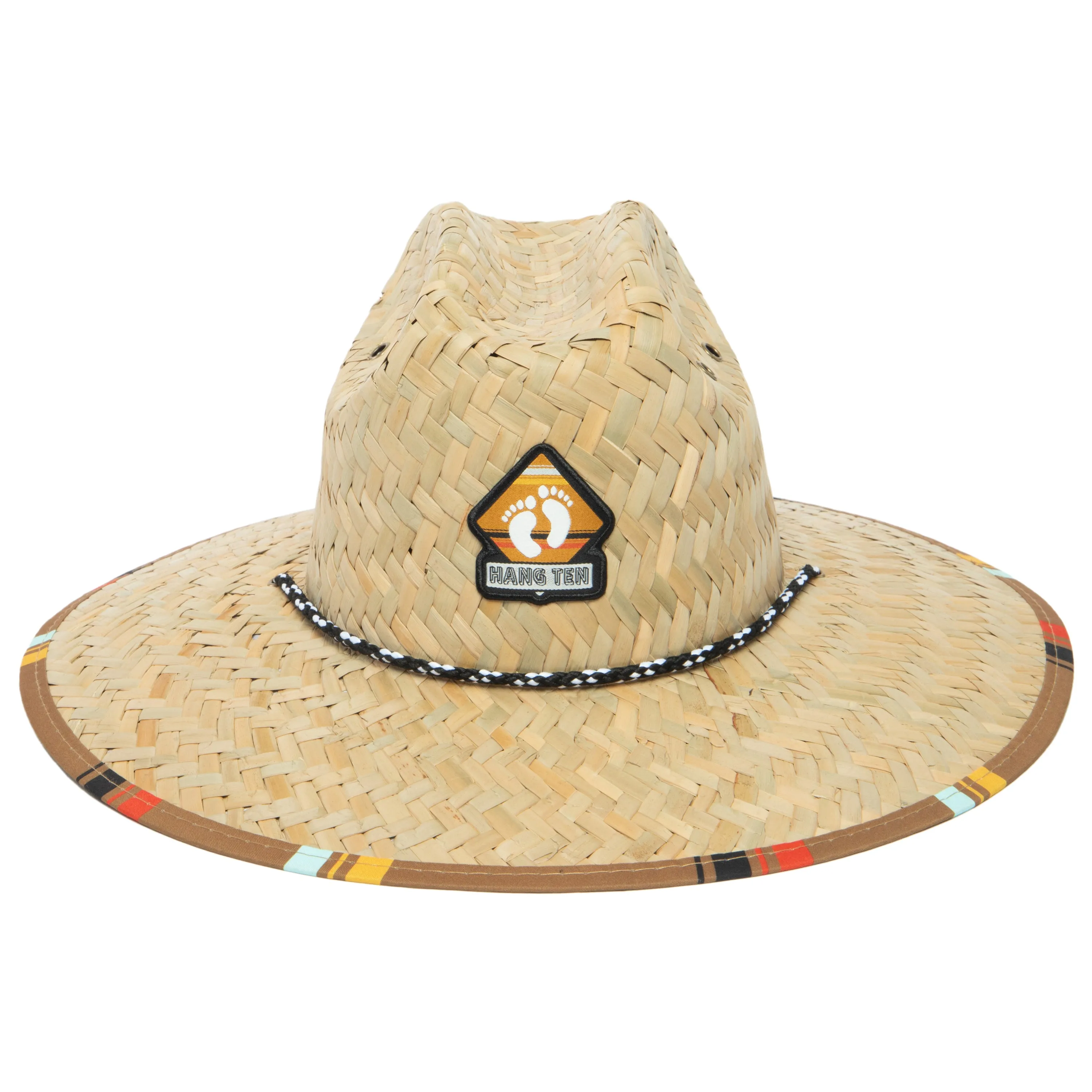 Good Vibrations - Lifeguard Hat with Brown Striped Under Brim by Hang Ten sold by San Diego Hat Company product image thumbnail 3