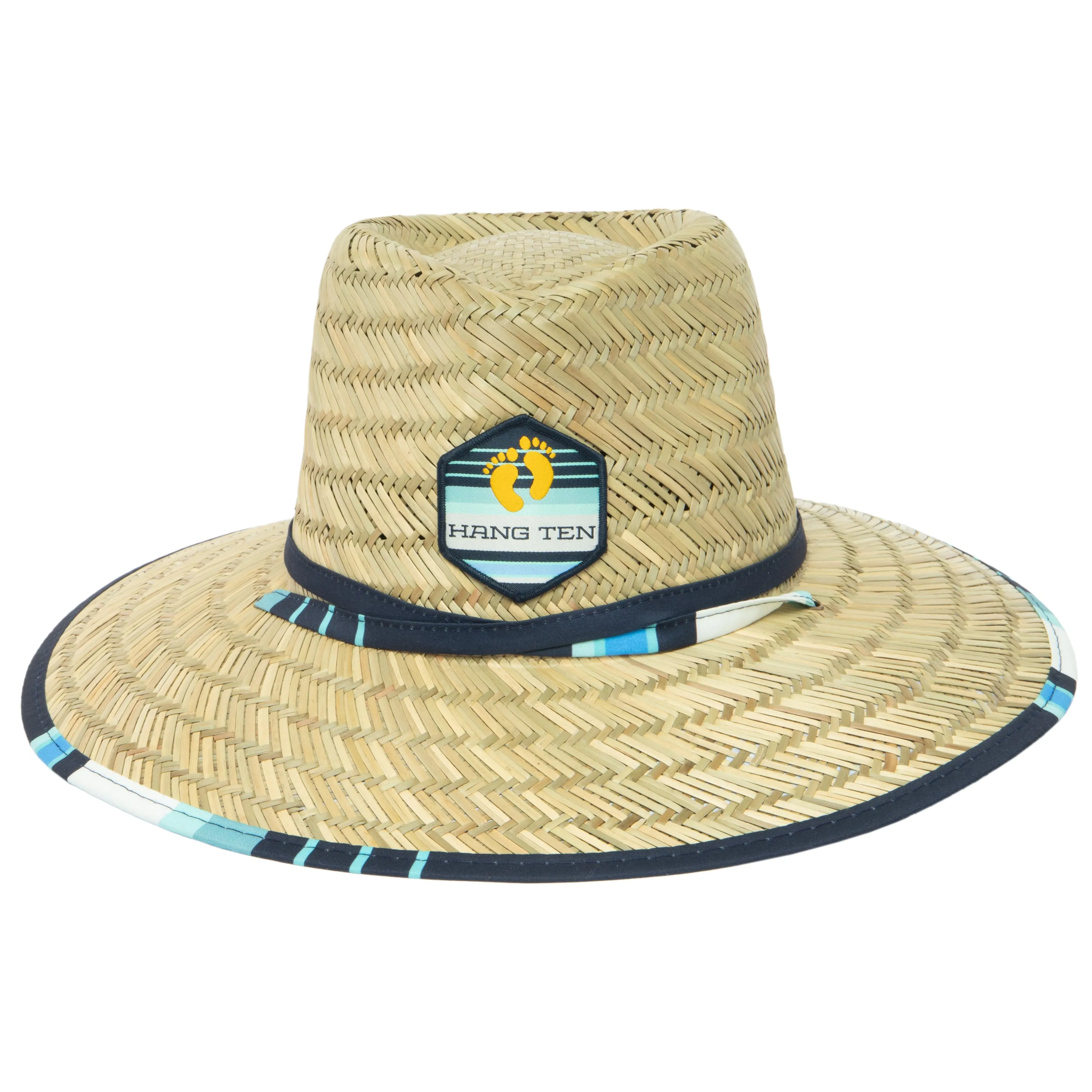 Tubular- Lifeguard Hat with Navy Striped Under Brim Print by Hang Ten sold by San Diego Hat Company product image thumbnail 3