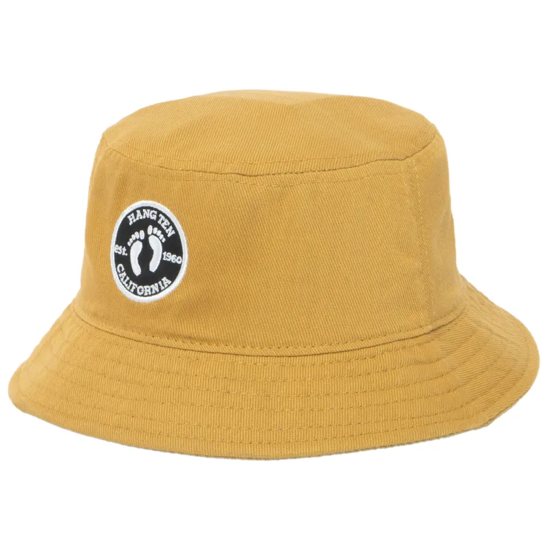 Hang Ten - Cotton Twill Bucket with Hang Ten Embroidered Patch sold by San Diego Hat Company