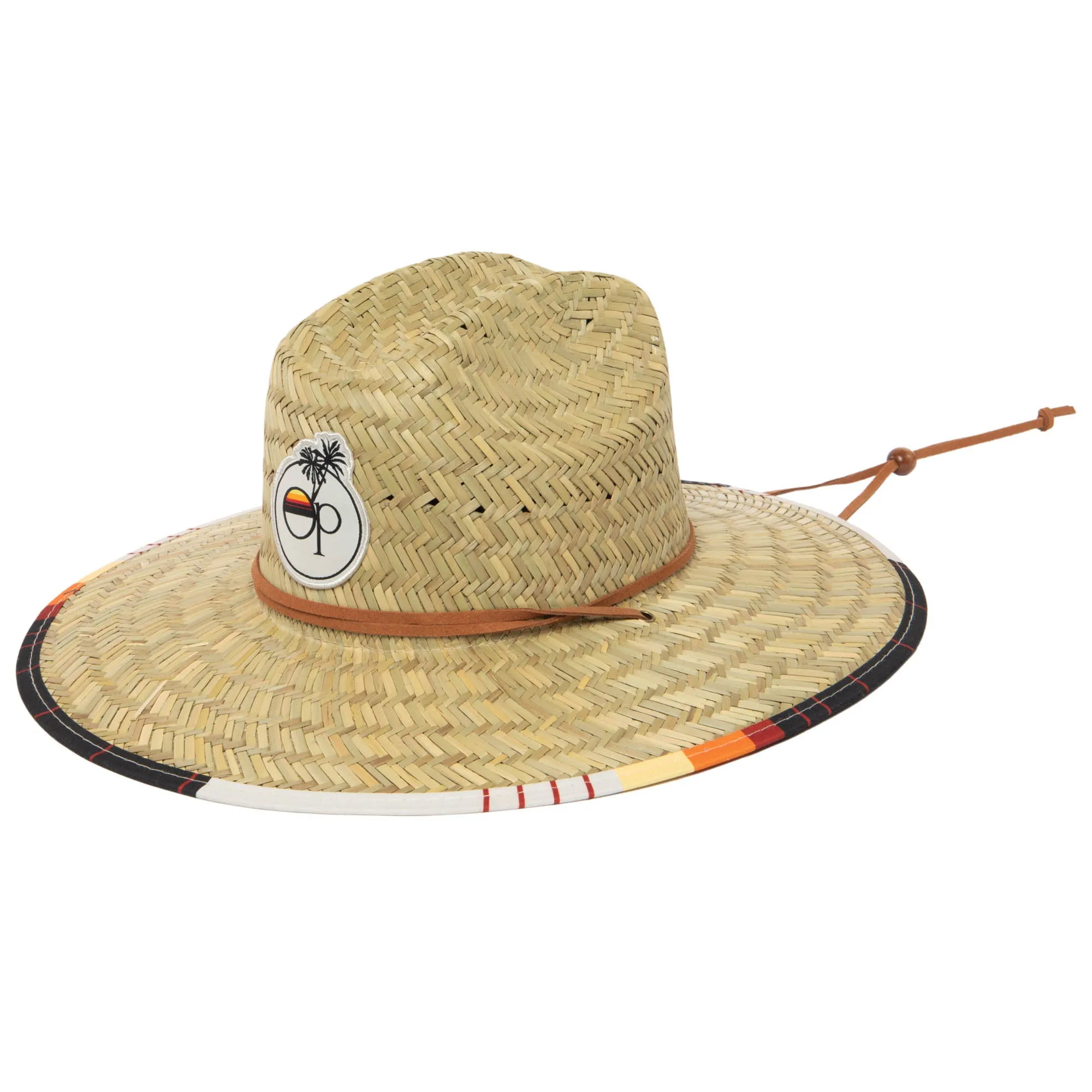 Original OP - Lifeguard Hat with Striped Underbrim Print by Ocean Pacific sold by San Diego Hat Company