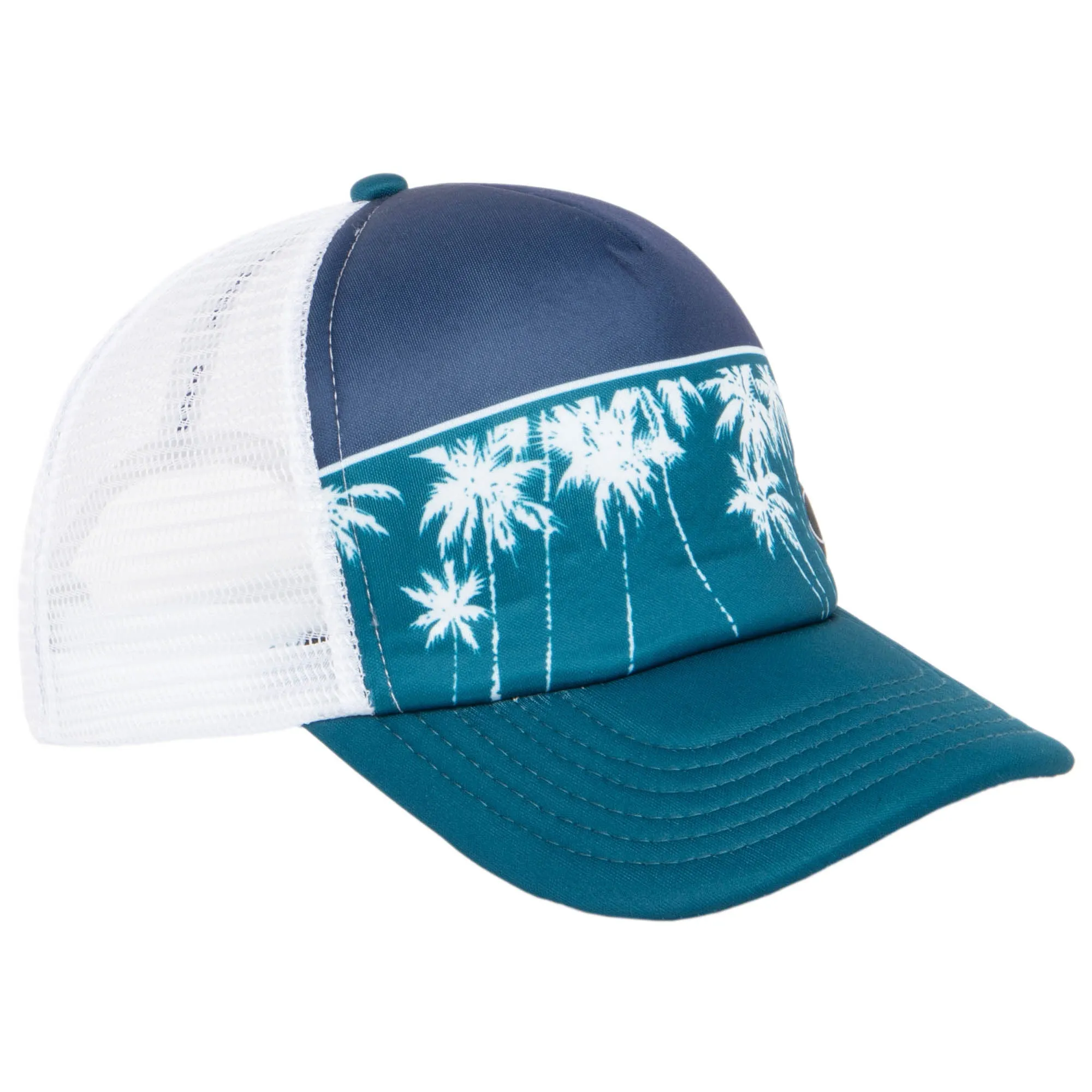 Ocean Pacific - 5 Panel Trucker Hat with White Palm Tree Print sold by San Diego Hat Company product image thumbnail 2