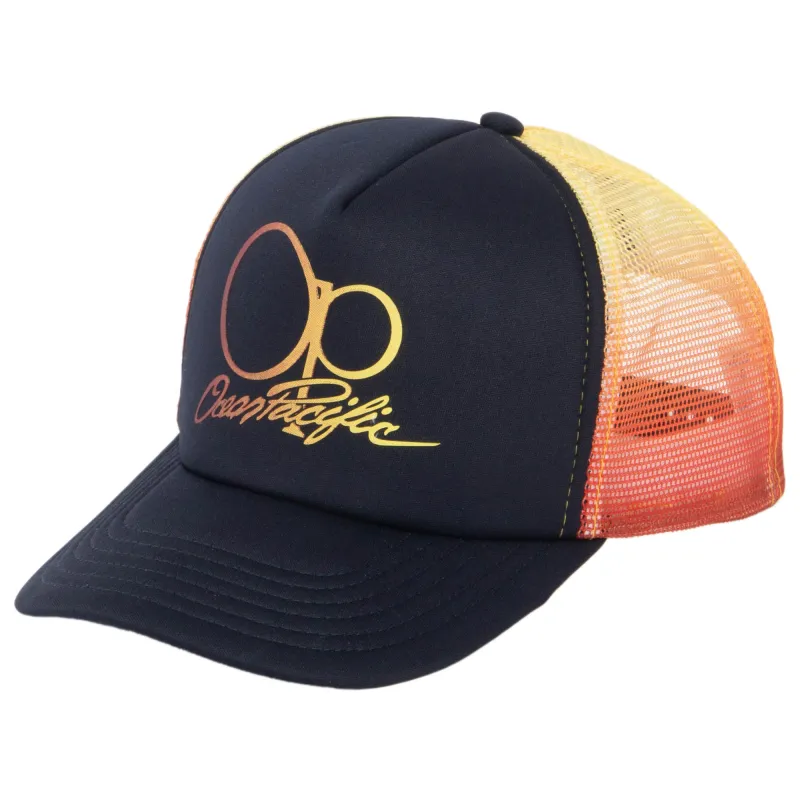 Ocean Pacific - 5 Panel Trucker Hat with Ombre Mesh Panels sold by San Diego Hat Company
