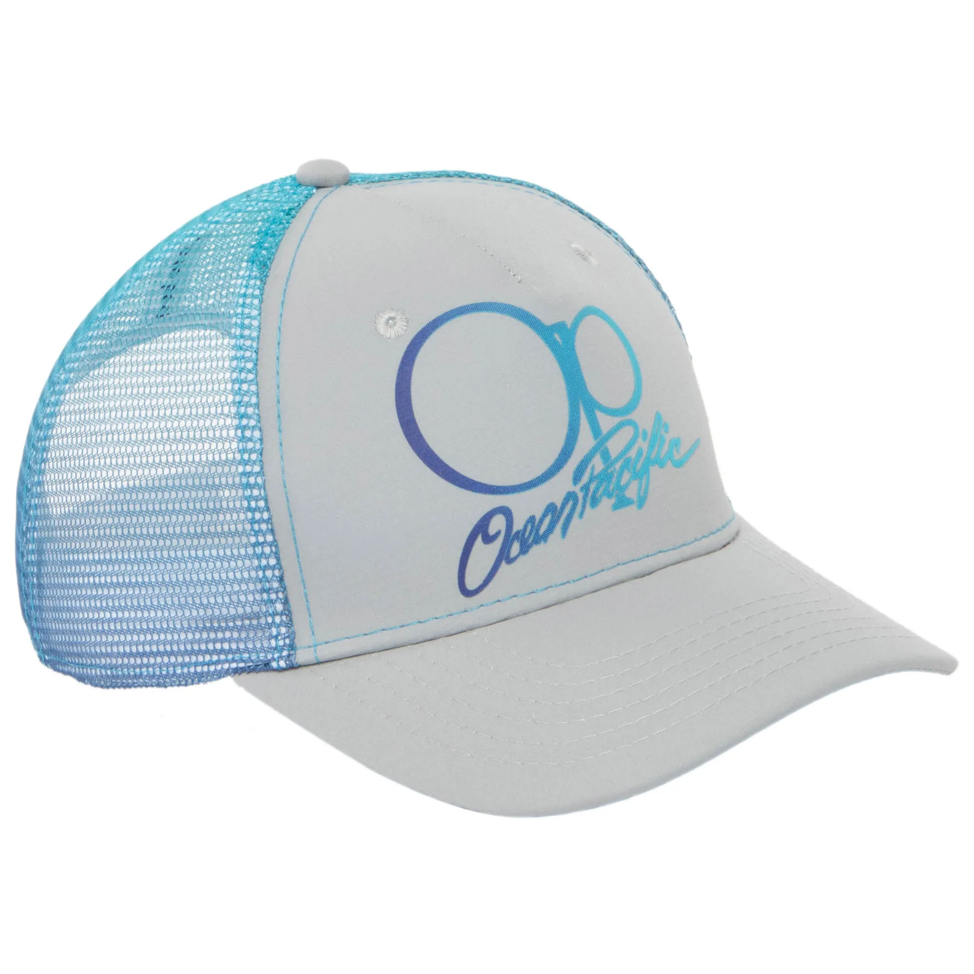 Ocean Pacific - 5 Panel Trucker Hat with Blue Mesh sold by San Diego Hat Company product image thumbnail 2