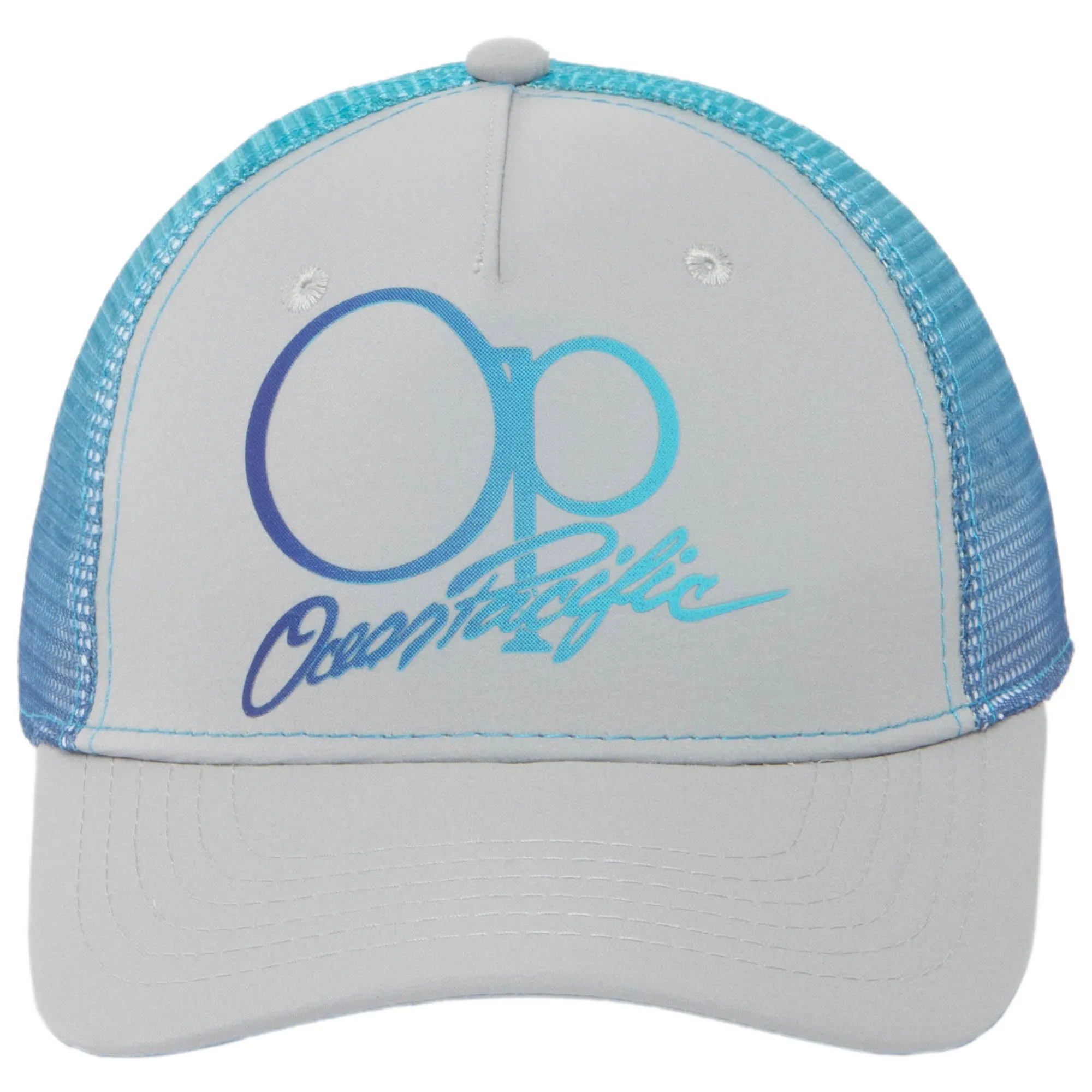 Ocean Pacific - 5 Panel Trucker Hat with Blue Mesh sold by San Diego Hat Company product image thumbnail 3