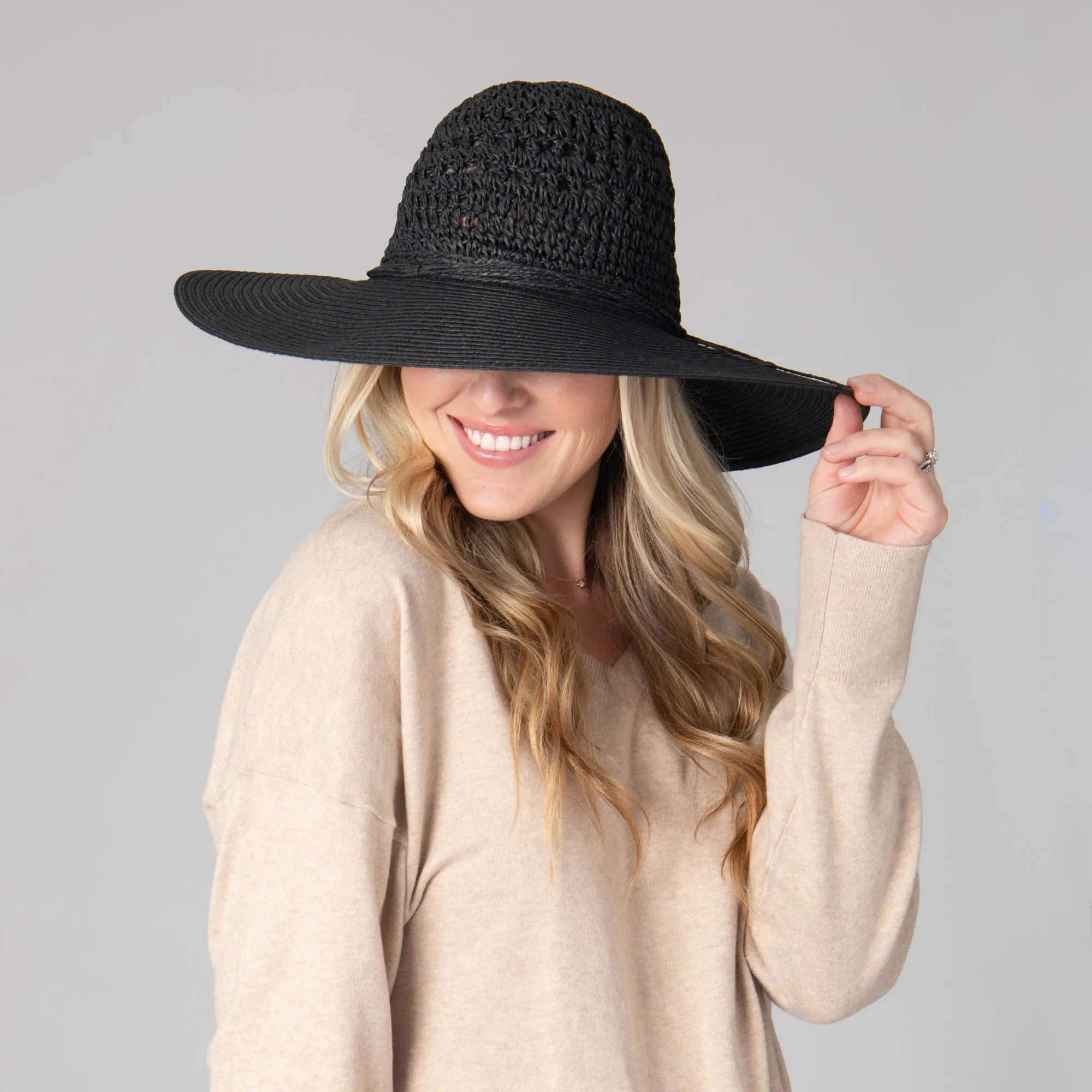 Women's Wide Brim Floppy Hat sold by San Diego Hat Company product image thumbnail 3