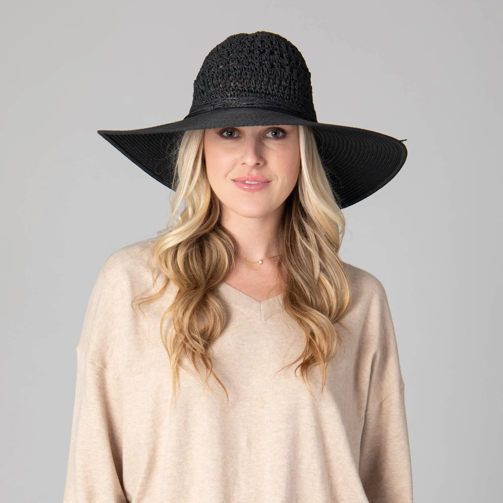 Women's Wide Brim Floppy Hat sold by San Diego Hat Company product image thumbnail 2