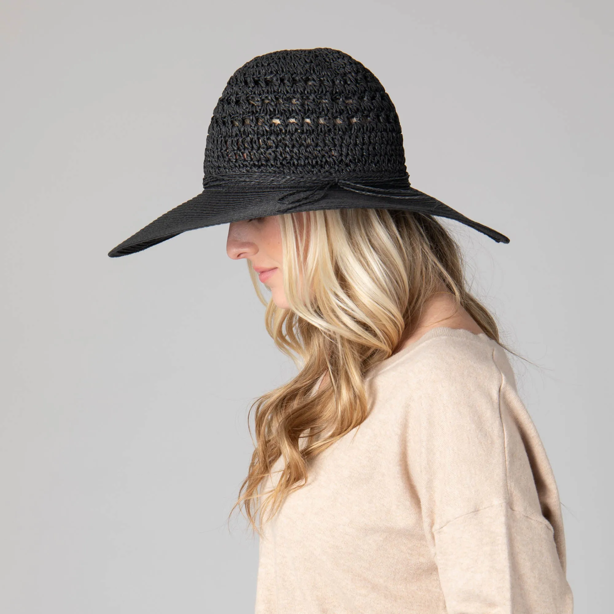 Women's Wide Brim Floppy Hat sold by San Diego Hat Company product image thumbnail 4