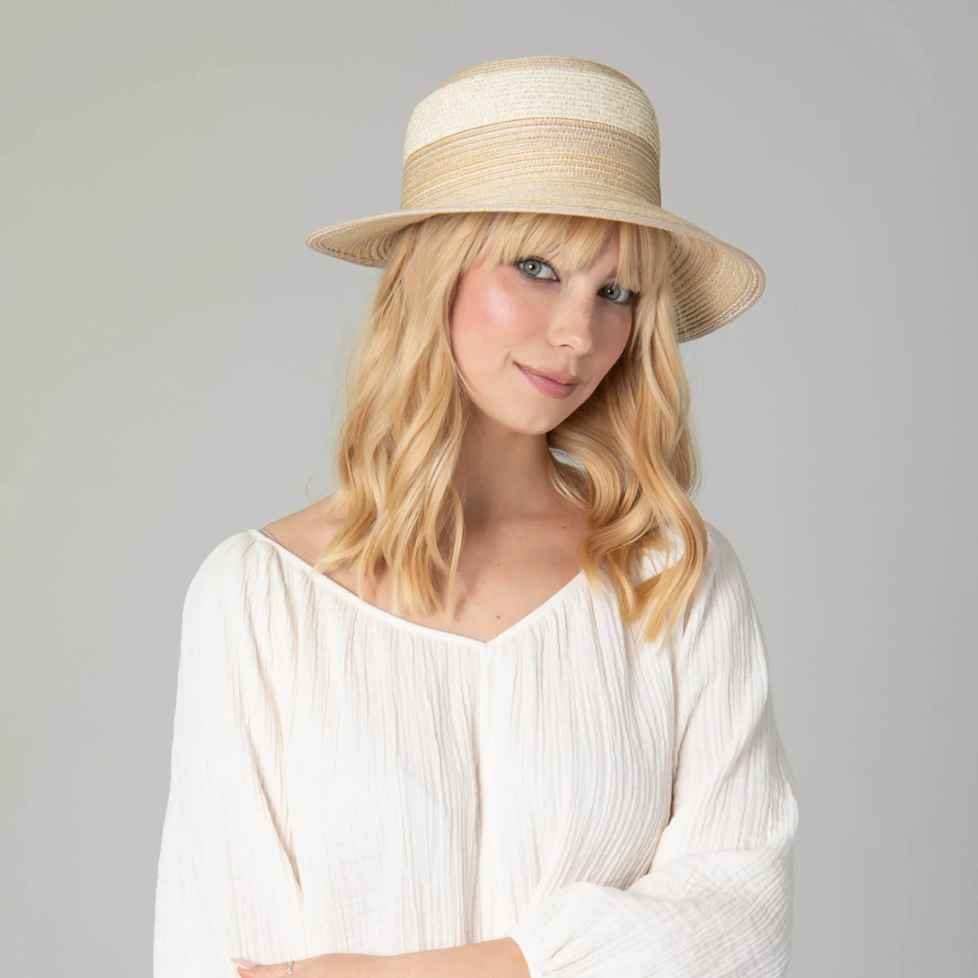 Women's Ultrabraid with Gold Lurex Face Saver sold by San Diego Hat Company product image thumbnail 2