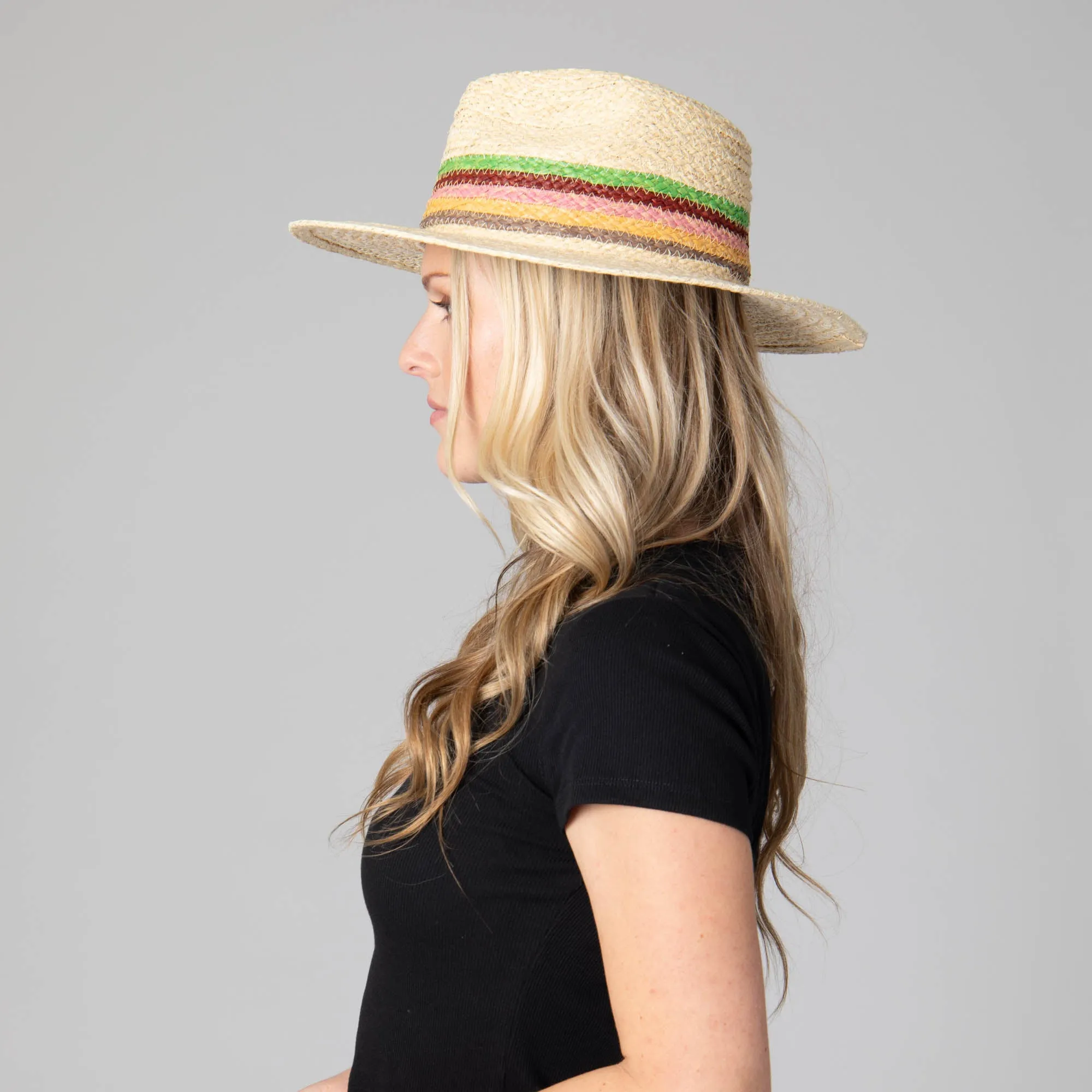 Sunrise Women's Raffia Fedora sold by San Diego Hat Company product image thumbnail 5