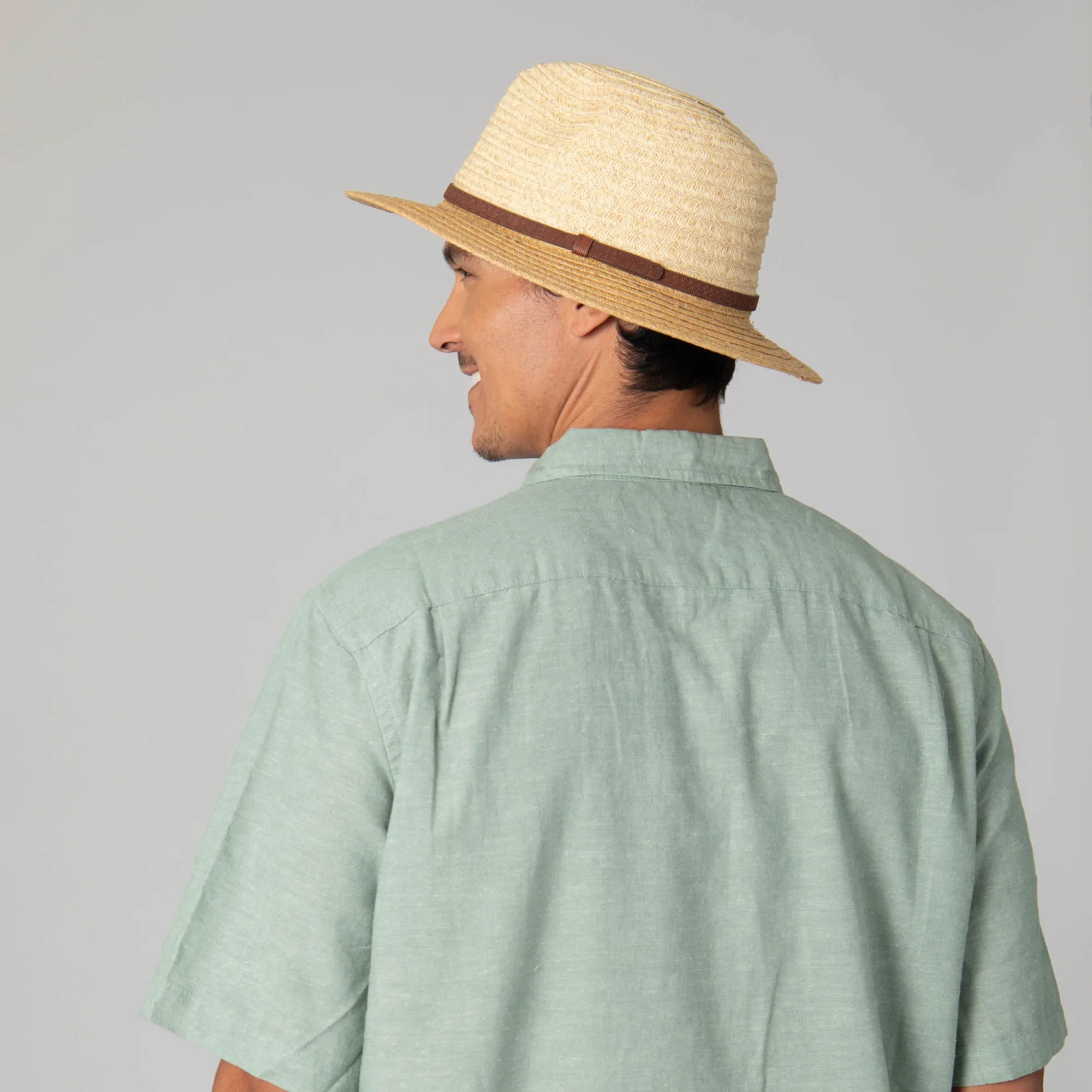 Mens Two Tone Ultrabraid Fedora sold by San Diego Hat Company product image thumbnail 5