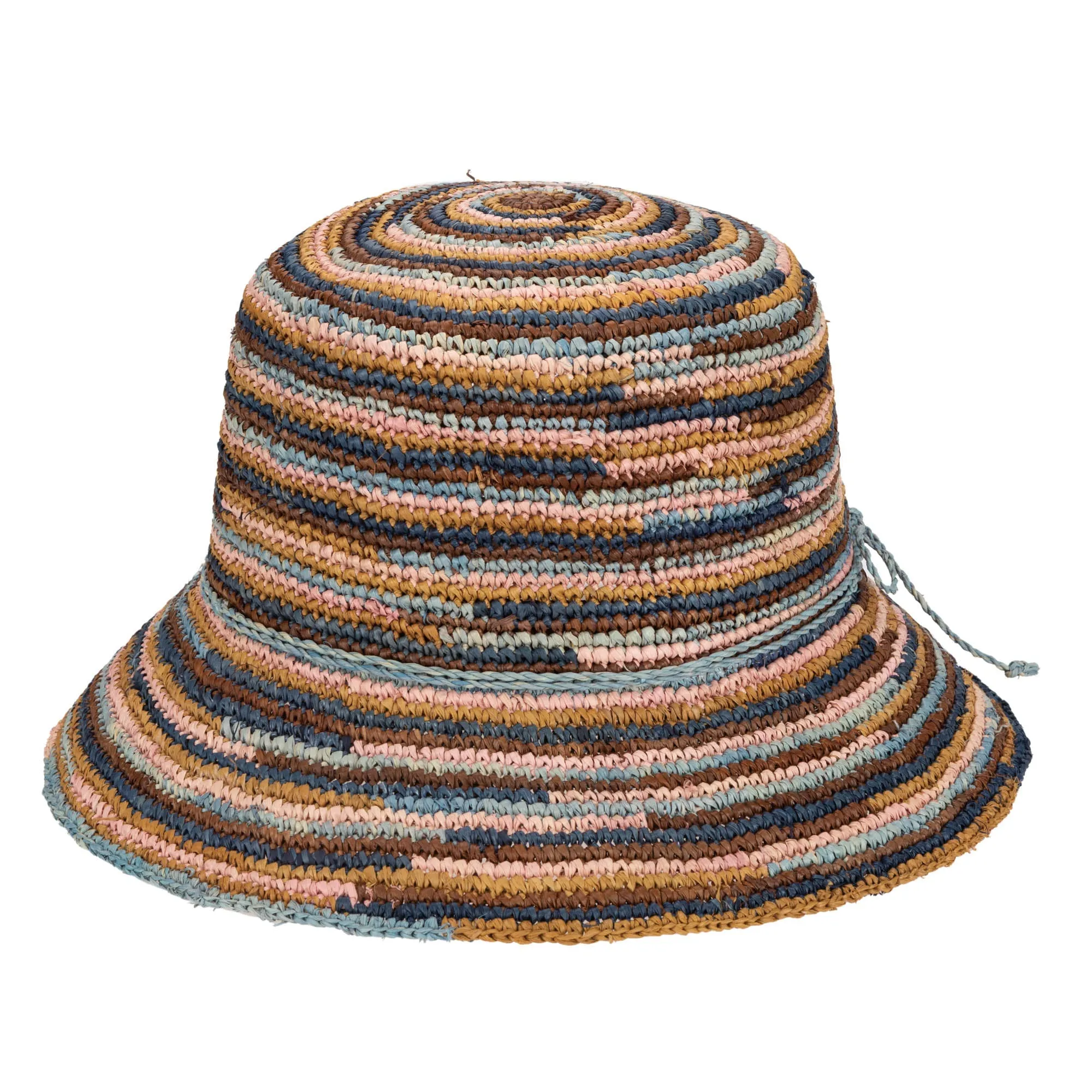 Iris - Women's Crochet Raffia Packable Bucket Hat (RHS3109) sold by San Diego Hat Company