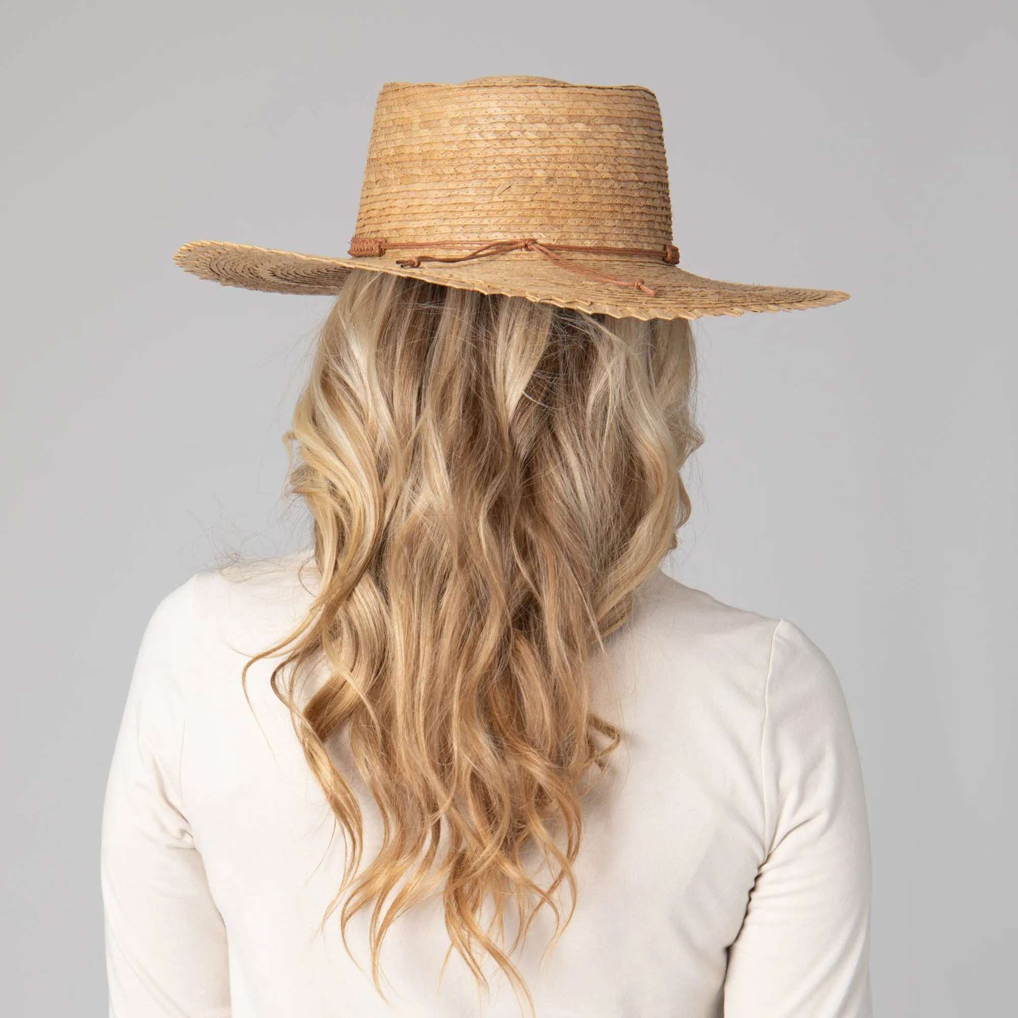 Athena - Women's Buri Straw Telescope Boater sold by San Diego Hat Company product image thumbnail 5