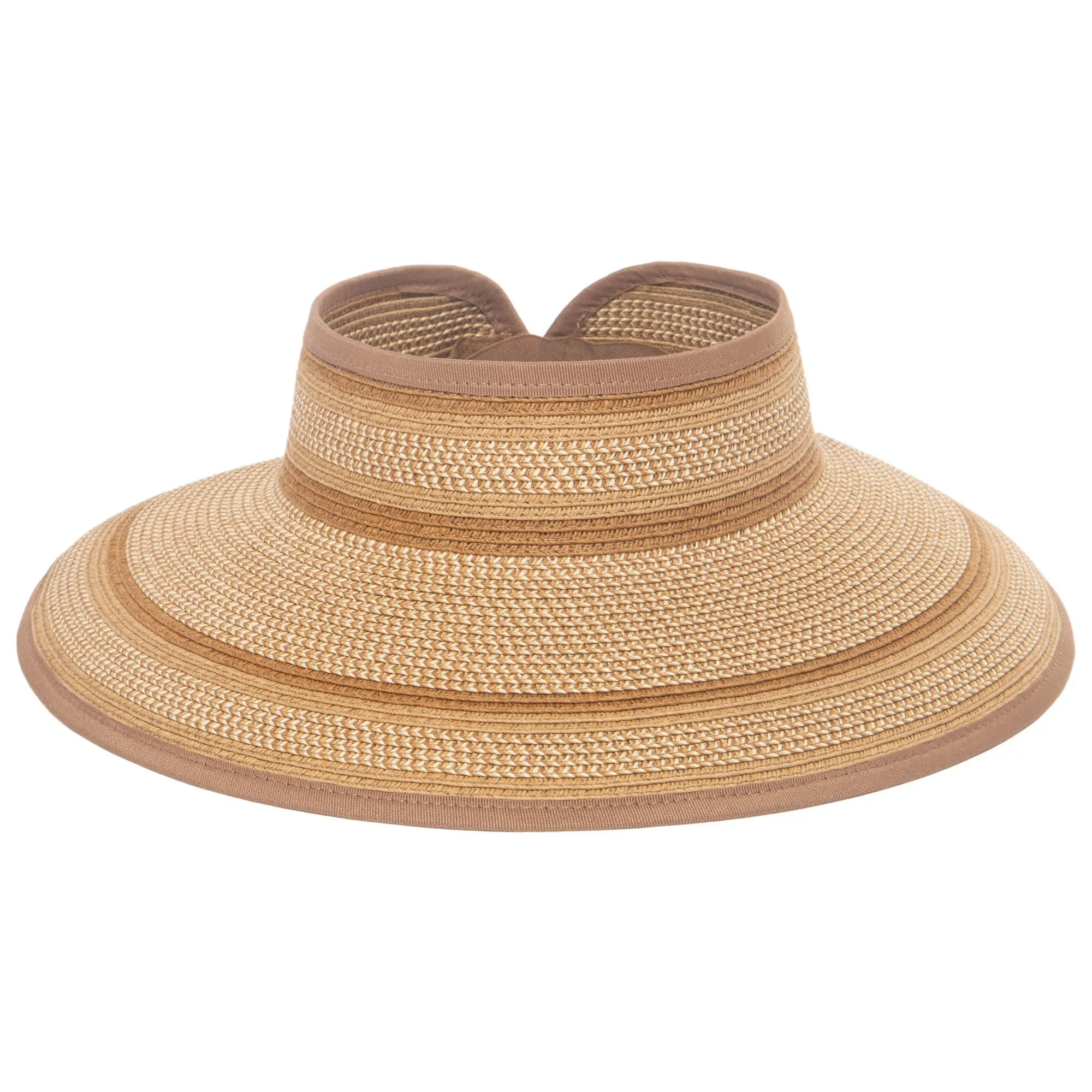 Women's Neutral Colored Ultrabraided Large Brim Packable Visor (UBV2004) sold by San Diego Hat Company product image thumbnail 3