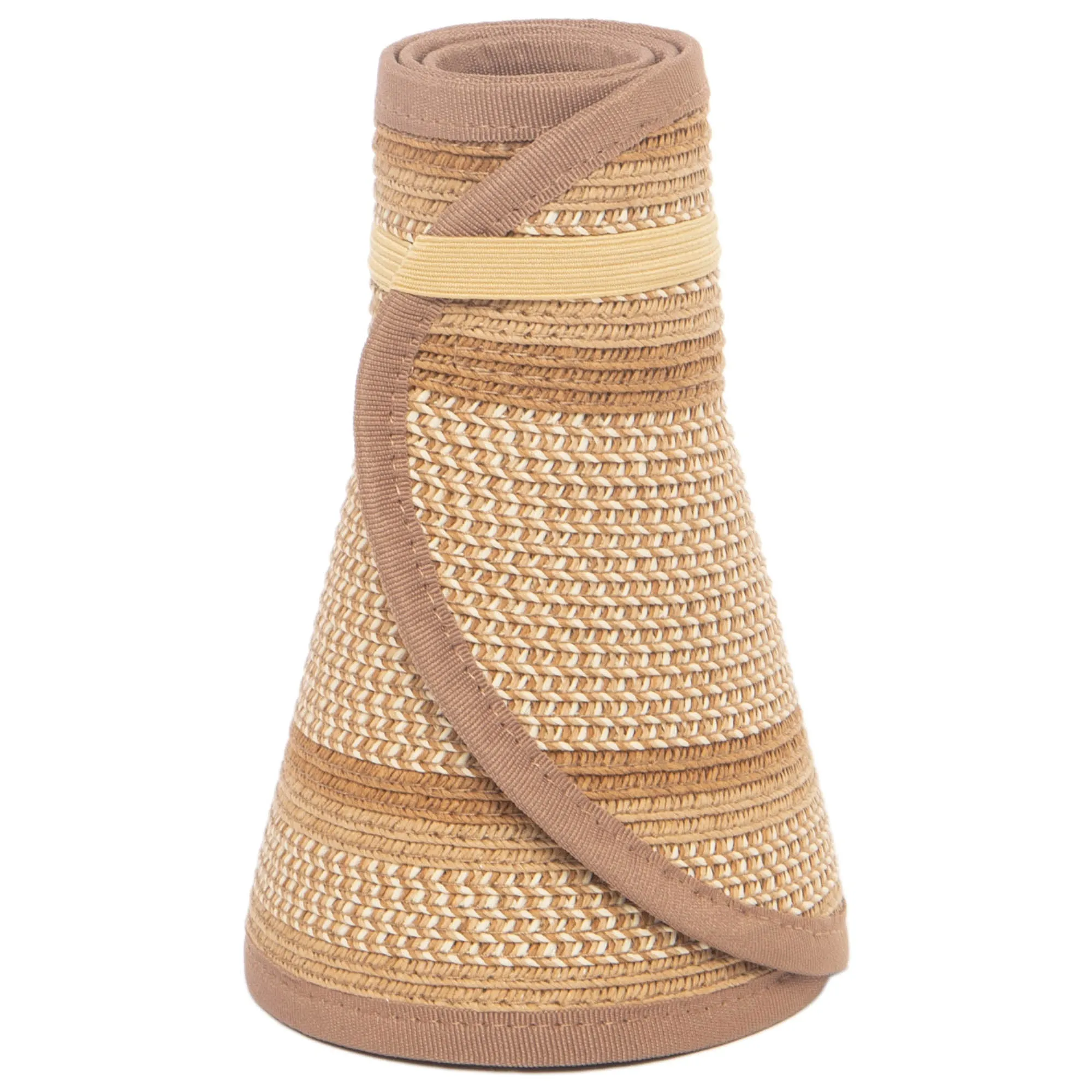 Women's Neutral Colored Ultrabraided Large Brim Packable Visor (UBV2004) sold by San Diego Hat Company product image thumbnail 2