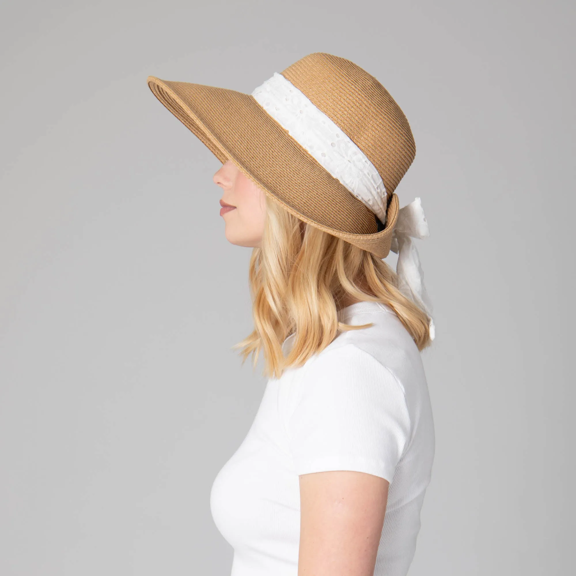 Women's Ultrabraid Fold Back Bow Sun Hat sold by San Diego Hat Company product image thumbnail 4
