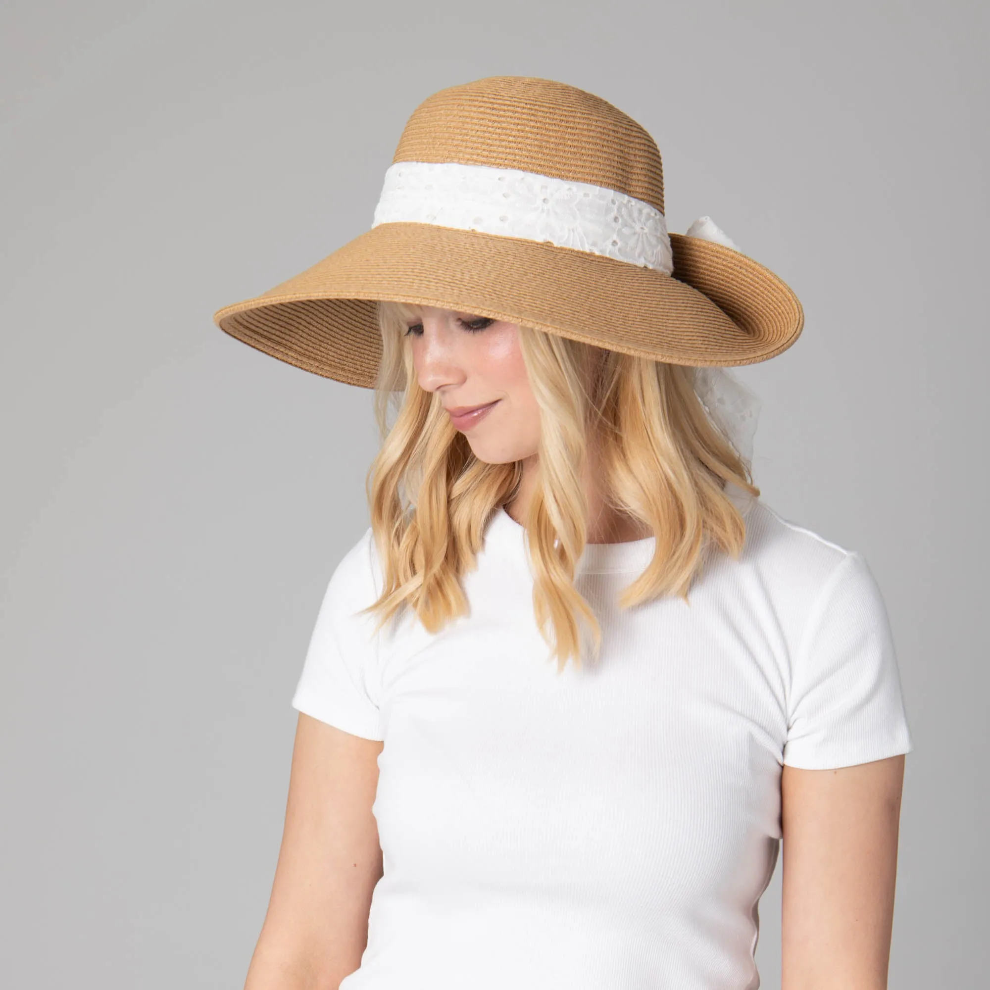 Women's Ultrabraid Fold Back Bow Sun Hat sold by San Diego Hat Company product image thumbnail 3