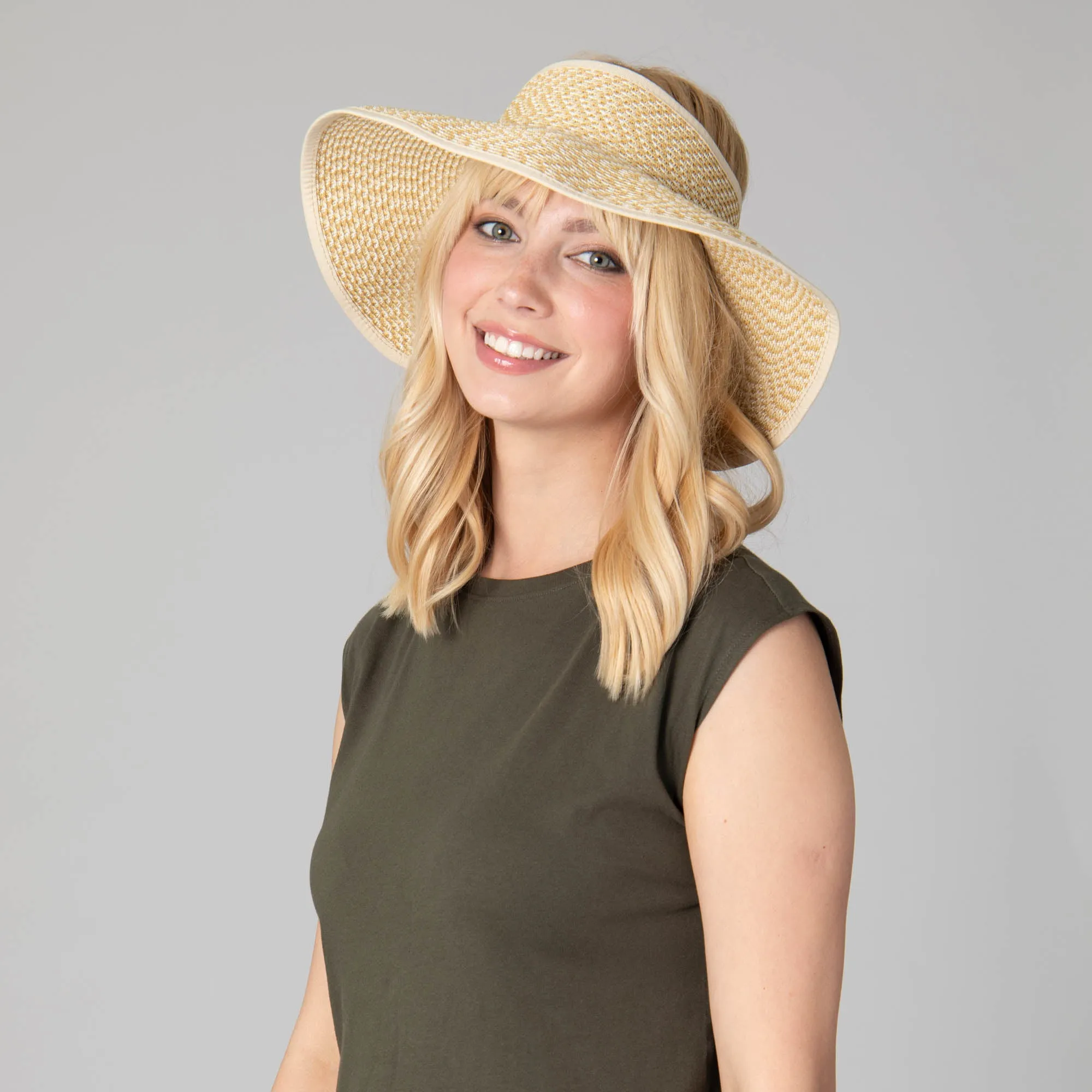 Women's Ultrabraid Large Brim Visor sold by San Diego Hat Company product image thumbnail 2