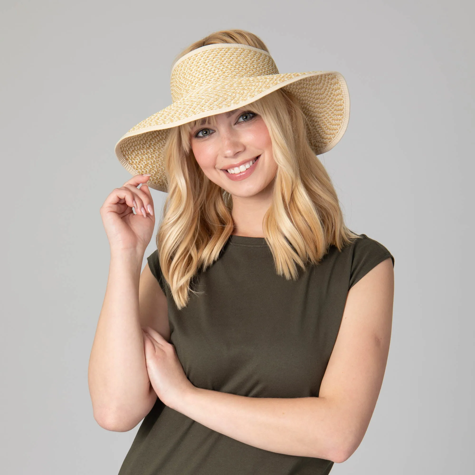Women's Ultrabraid Large Brim Visor sold by San Diego Hat Company product image thumbnail 3