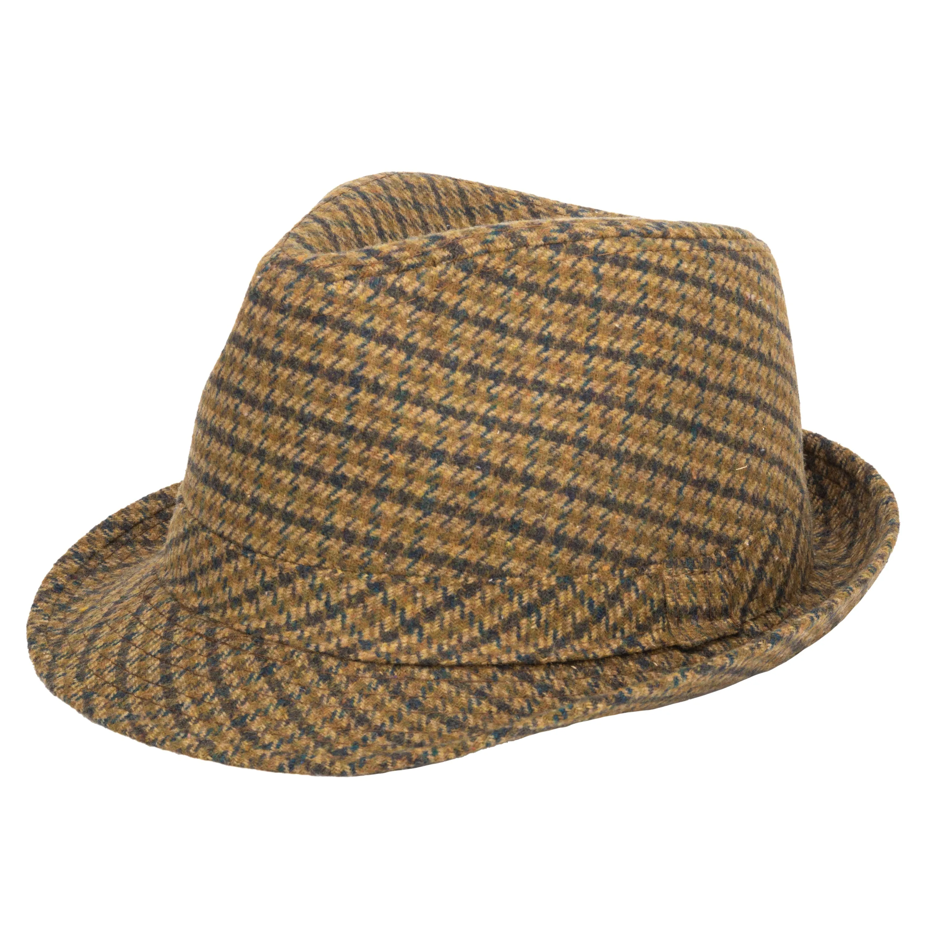 Men's Houndstooth Plaid Fedora sold by San Diego Hat Company