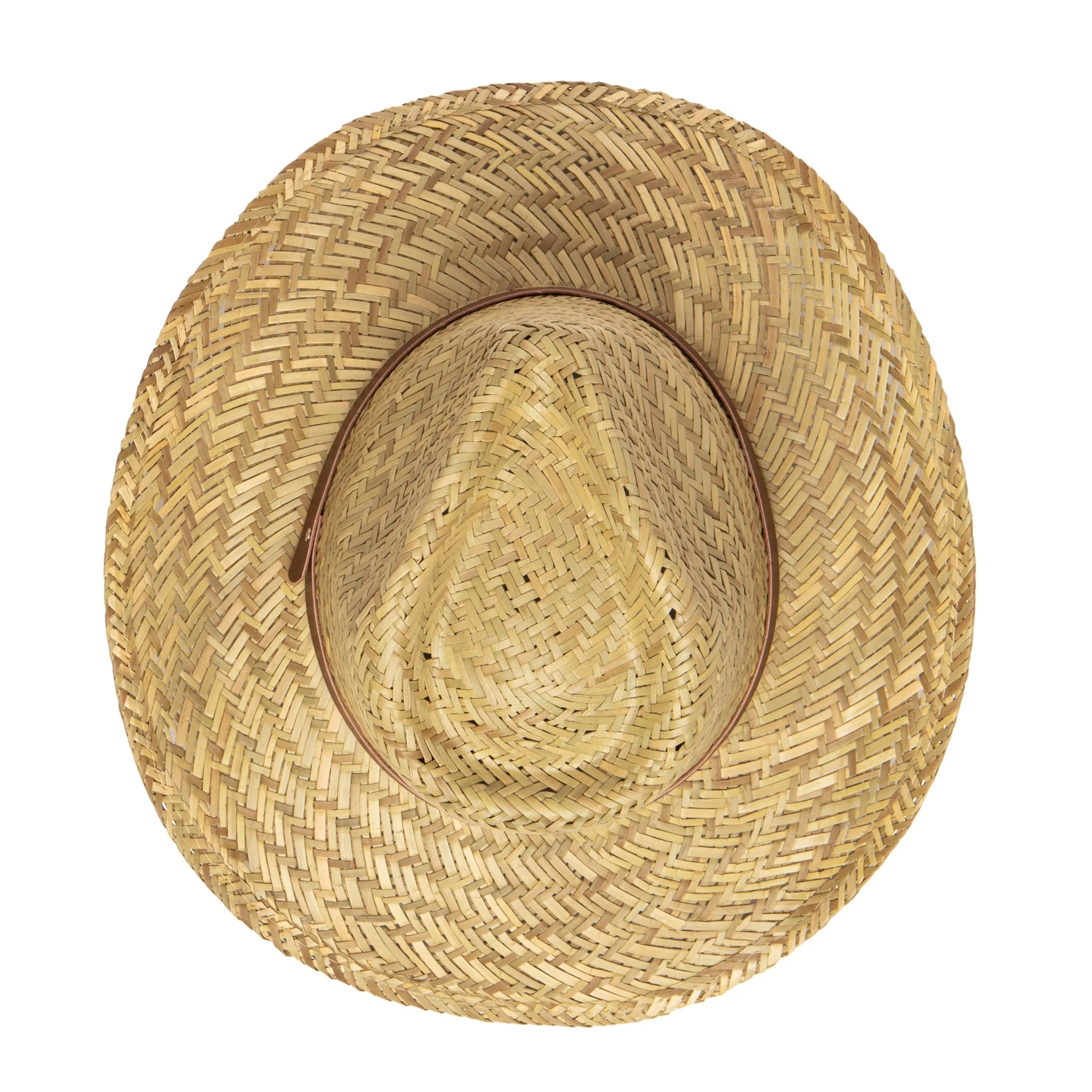 Men's Woven Rush Straw Cowboy With Pu Band sold by San Diego Hat Company product image thumbnail 2