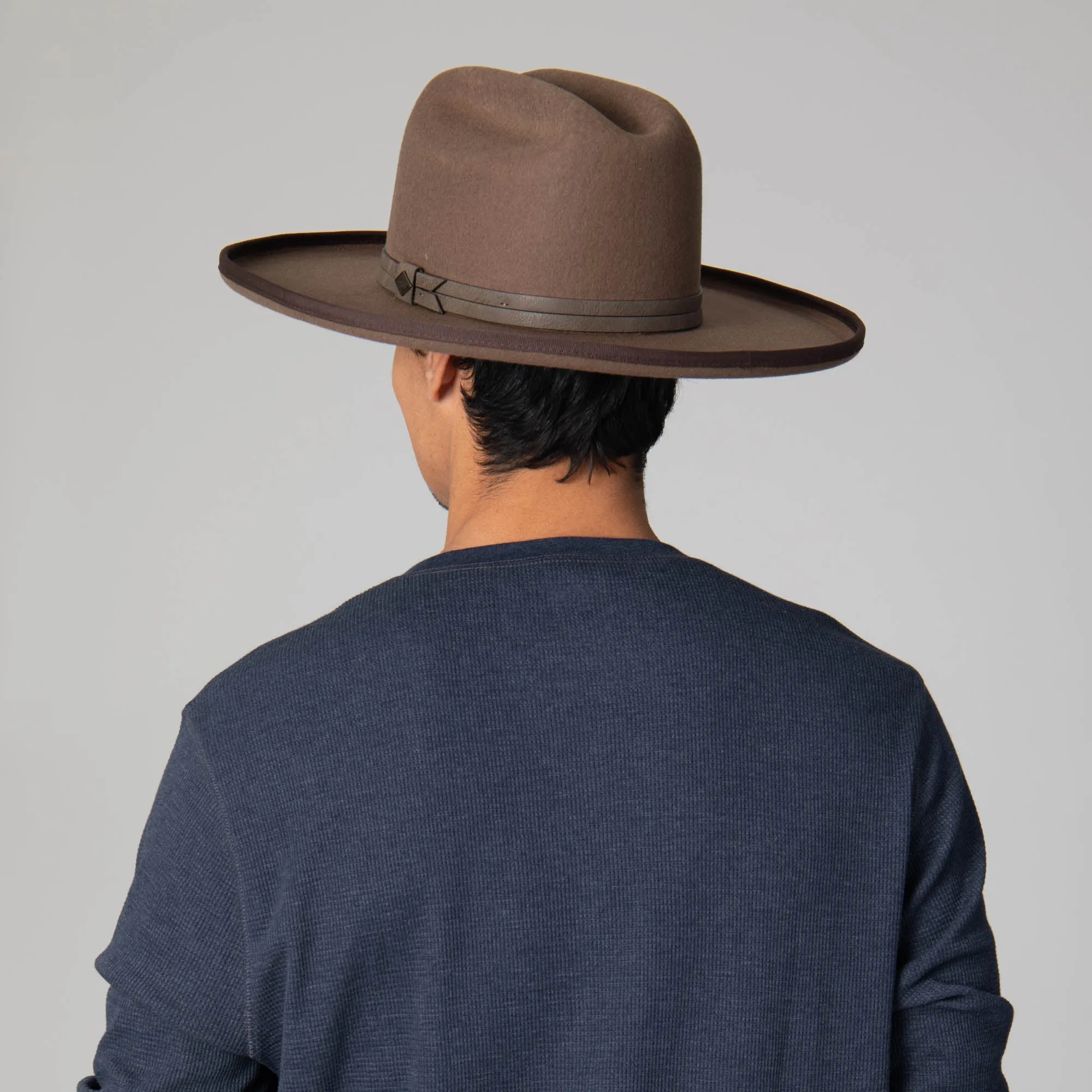 Black Label Wool Felt Cattleman's Crease Fedora sold by San Diego Hat Company product image thumbnail 5