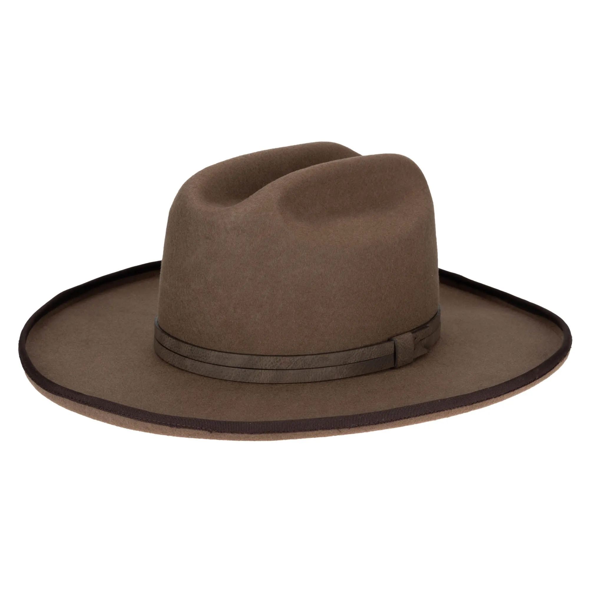 Black Label Wool Felt Cattleman's Crease Fedora sold by San Diego Hat Company