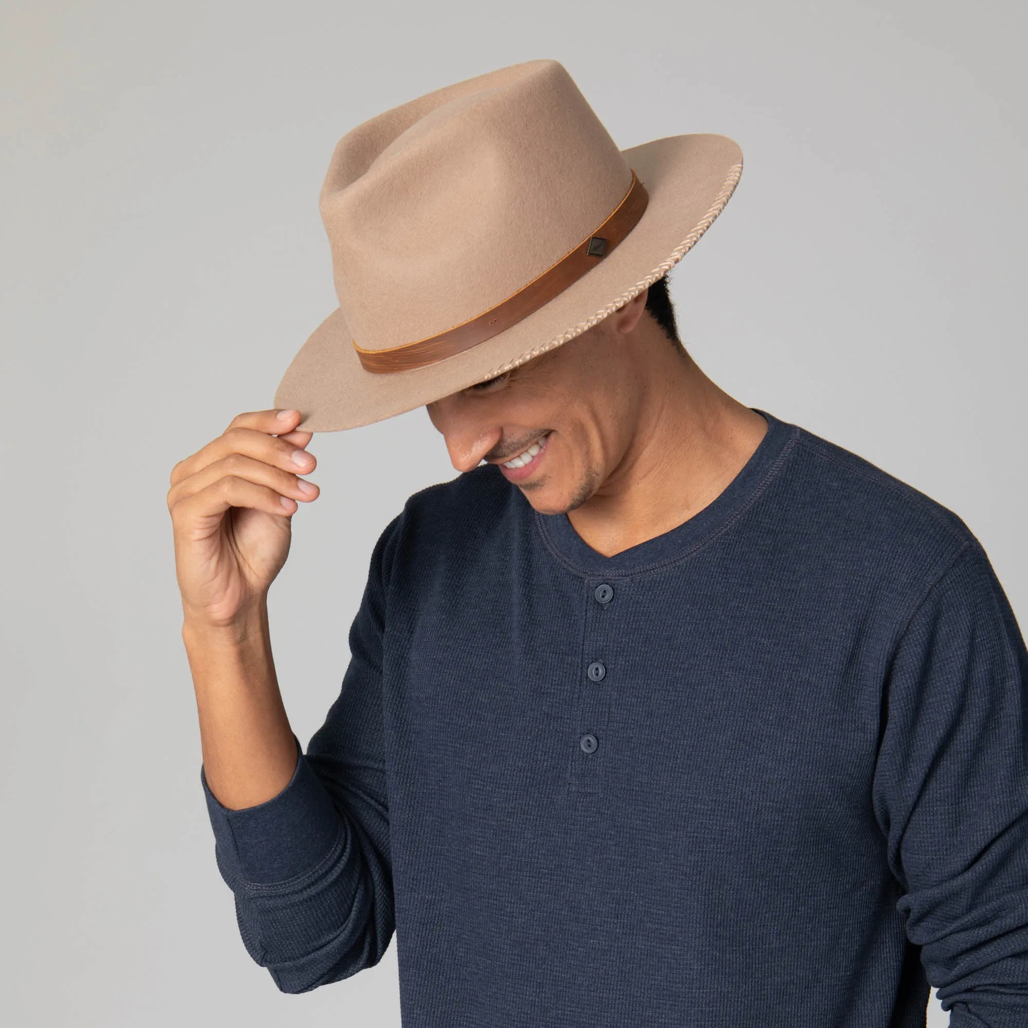 Black Label Wool Felt Fedora sold by San Diego Hat Company product image thumbnail 5