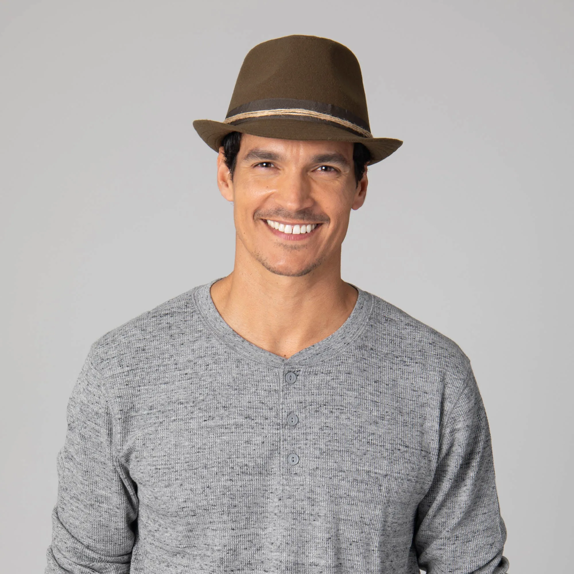 Faux Felt Stingy Brim Fedora sold by San Diego Hat Company product image thumbnail 2