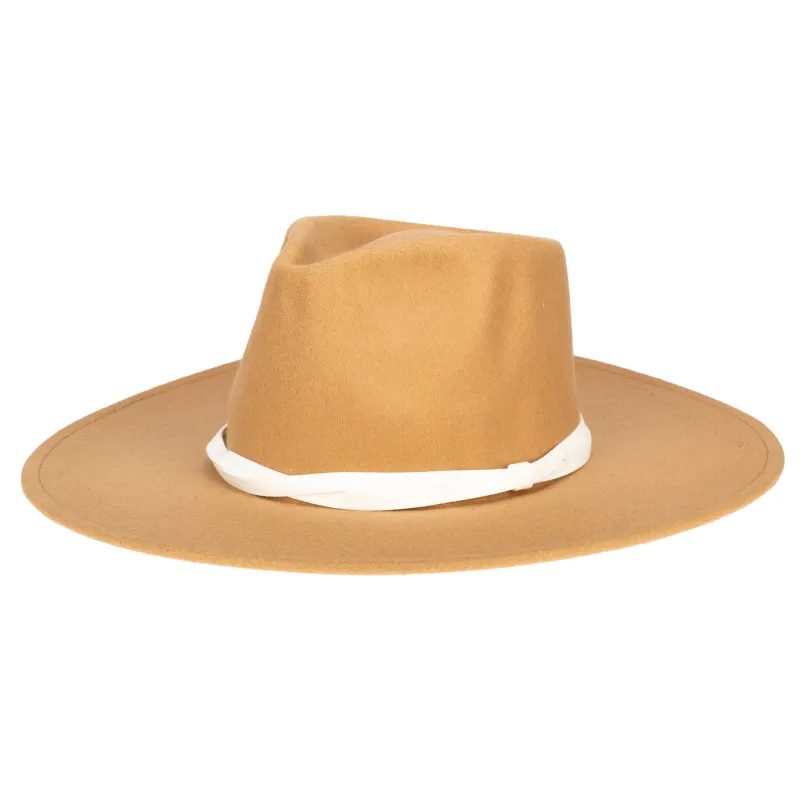 Faux Felt Wide Brim Fedora sold by San Diego Hat Company