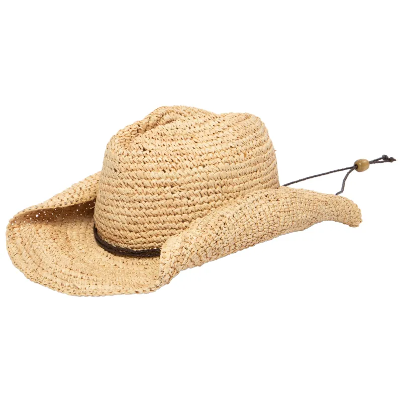 Women's Crocheted Raffia Cowboy Hat sold by San Diego Hat Company