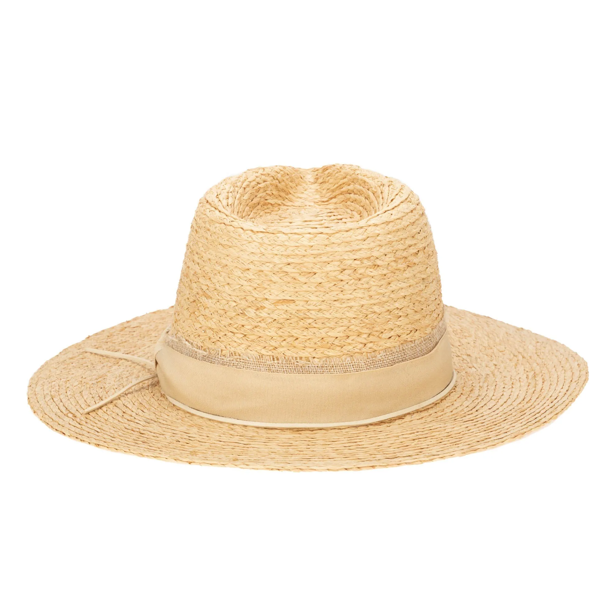 Sun Bather - Raffia Braid Fedora with Mixed Band sold by San Diego Hat Company product image thumbnail 3