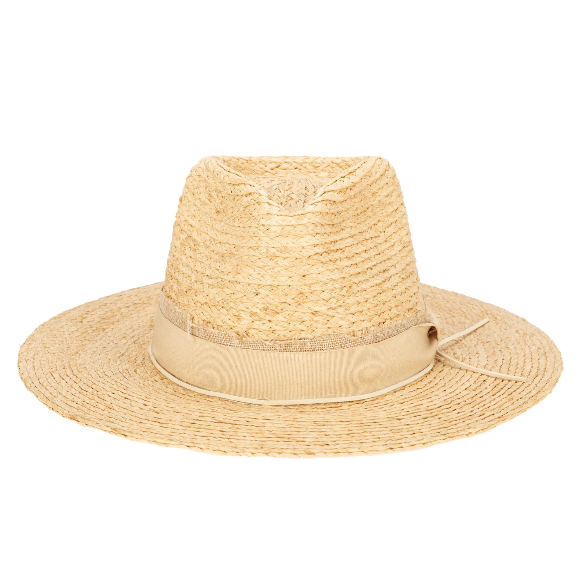 Sun Bather - Raffia Braid Fedora with Mixed Band sold by San Diego Hat Company product image thumbnail 2