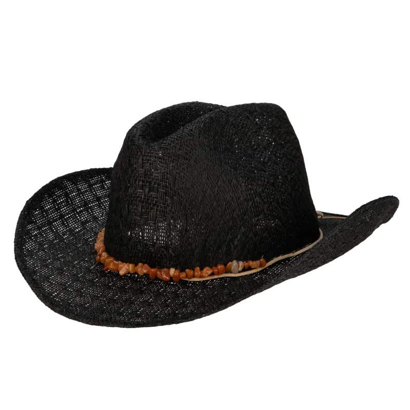 Women's Paperbraid Cowboy with Layered Bands made by San Diego Hat Company