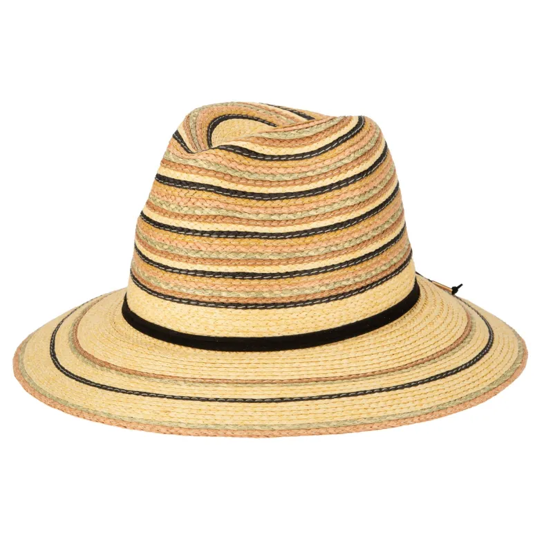 Paradise - Paperbraid Multi Striped Fedora sold by San Diego Hat Company